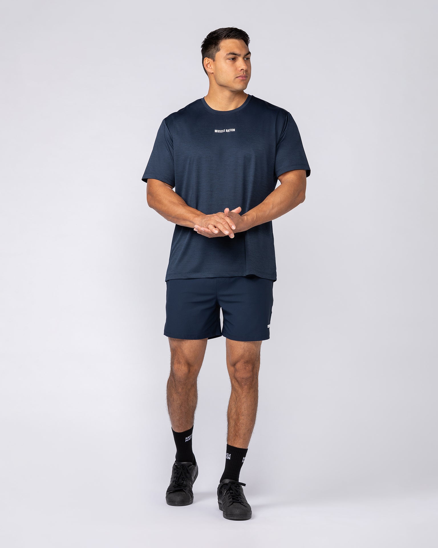 Aero Active Tee - Navy-T-Shirts-S-082532NAVY-S-MNAPPRL43942-5-Muscle Nation