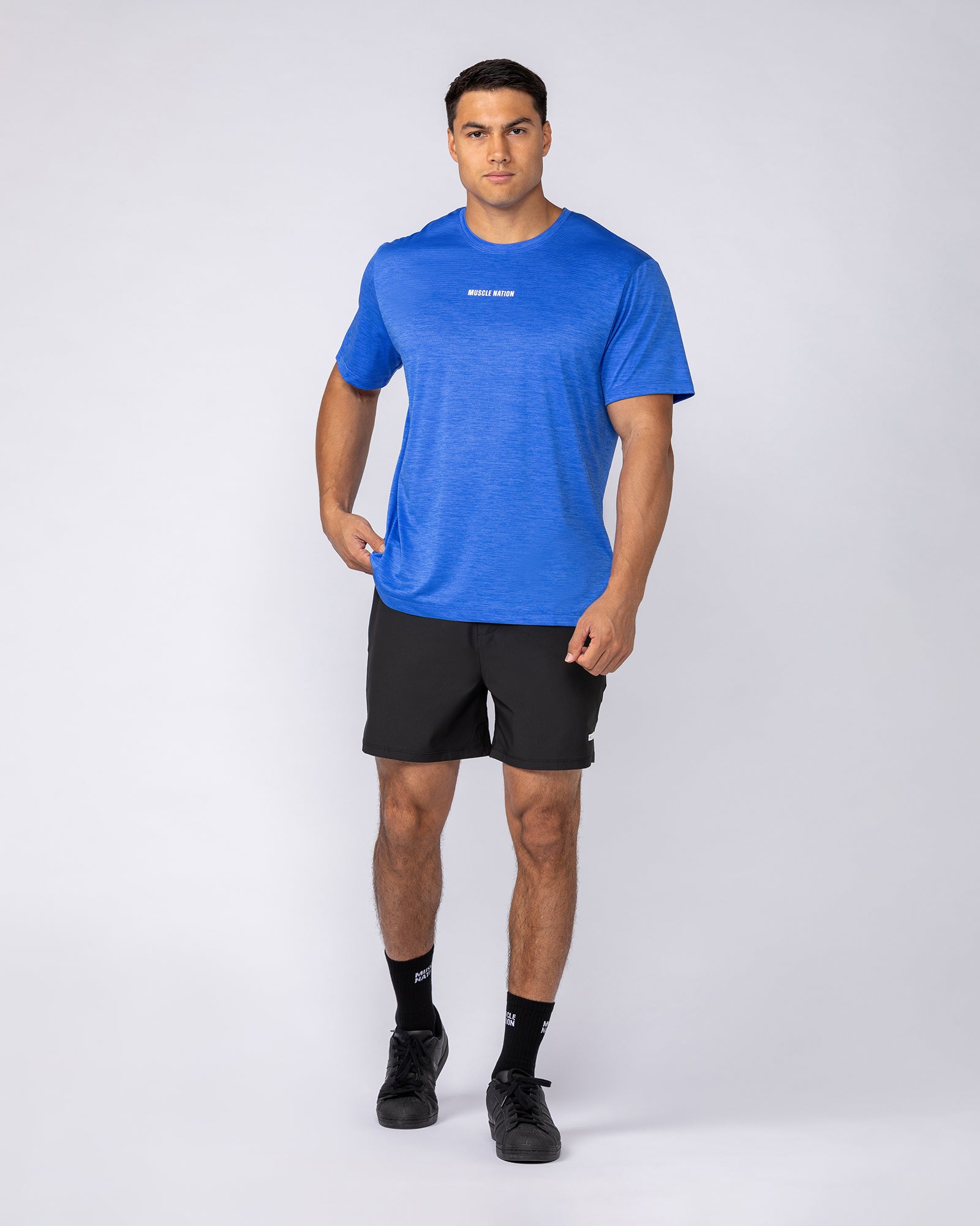 Aero Active Tee - Power Blue-T-Shirts-S-082532PWRBL-S-MNAPPRL43956-5-Muscle Nation