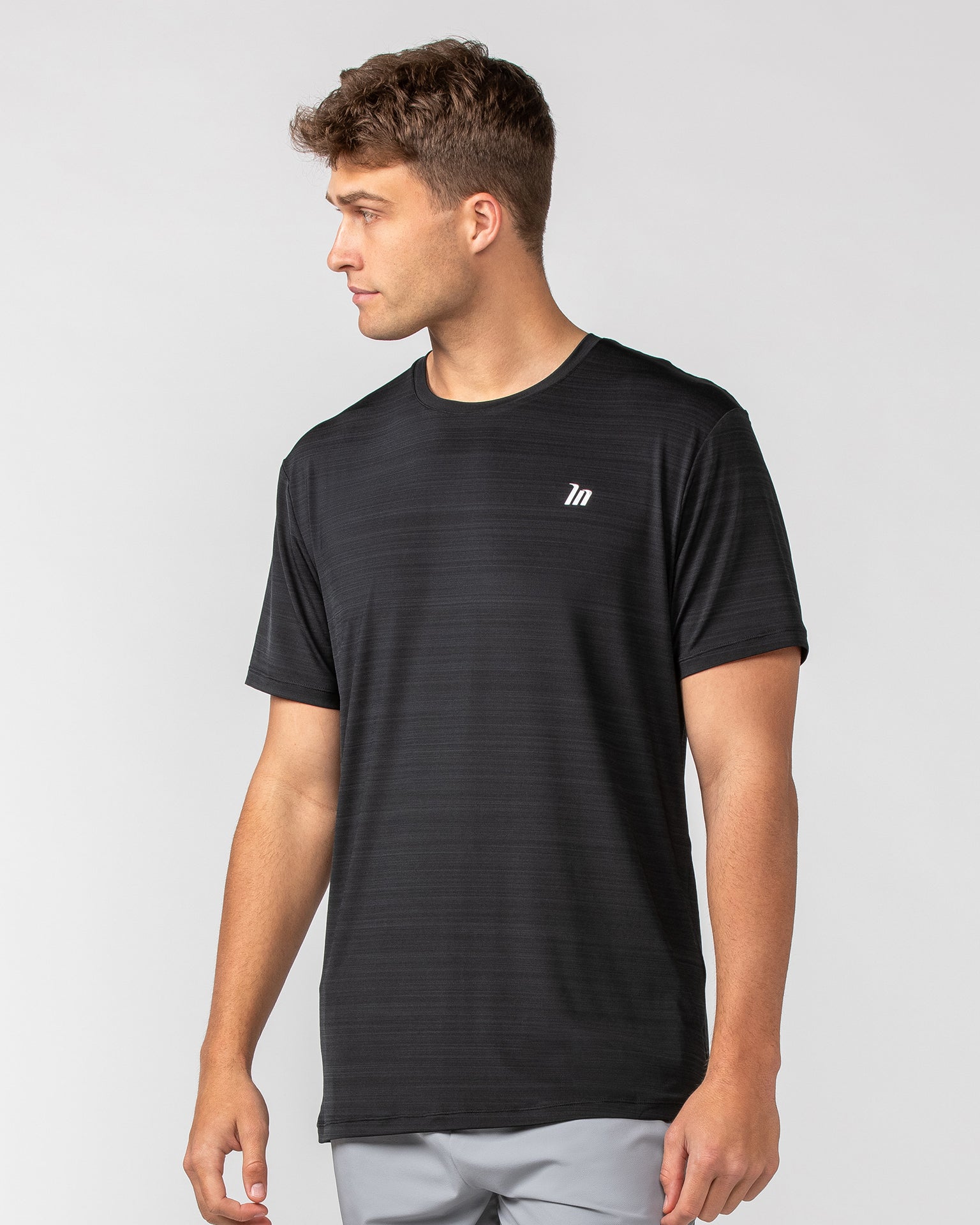 MN Active Running Tee - Black-Tops-S-082439BLK-S-MNAPPRL32600-3-Muscle Nation