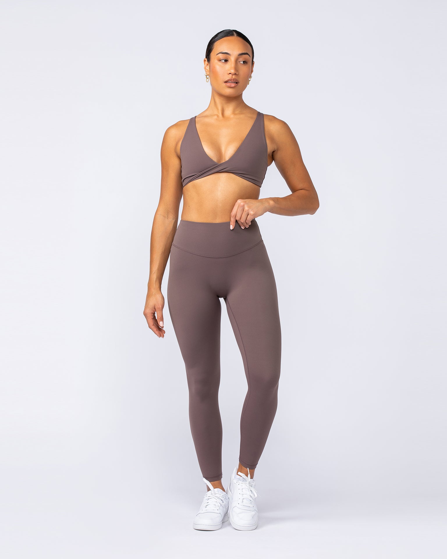 Ultra Aura Ankle Length Leggings - Umber-Leggings-XXS-1124113UMBR-XXS-MNAPPRL34387-6-Muscle Nation