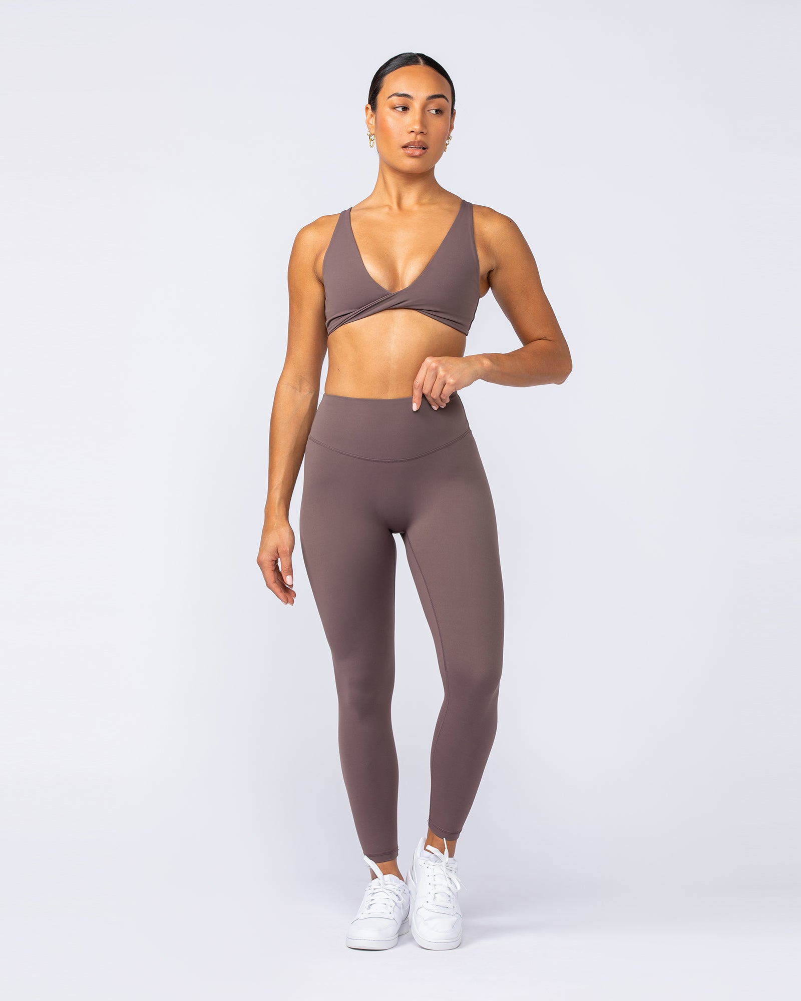 Ultra Aura Ankle Length Leggings - Umber-Leggings-XXS-1124113UMBR-XXS-MNAPPRL34387-6-Muscle Nation