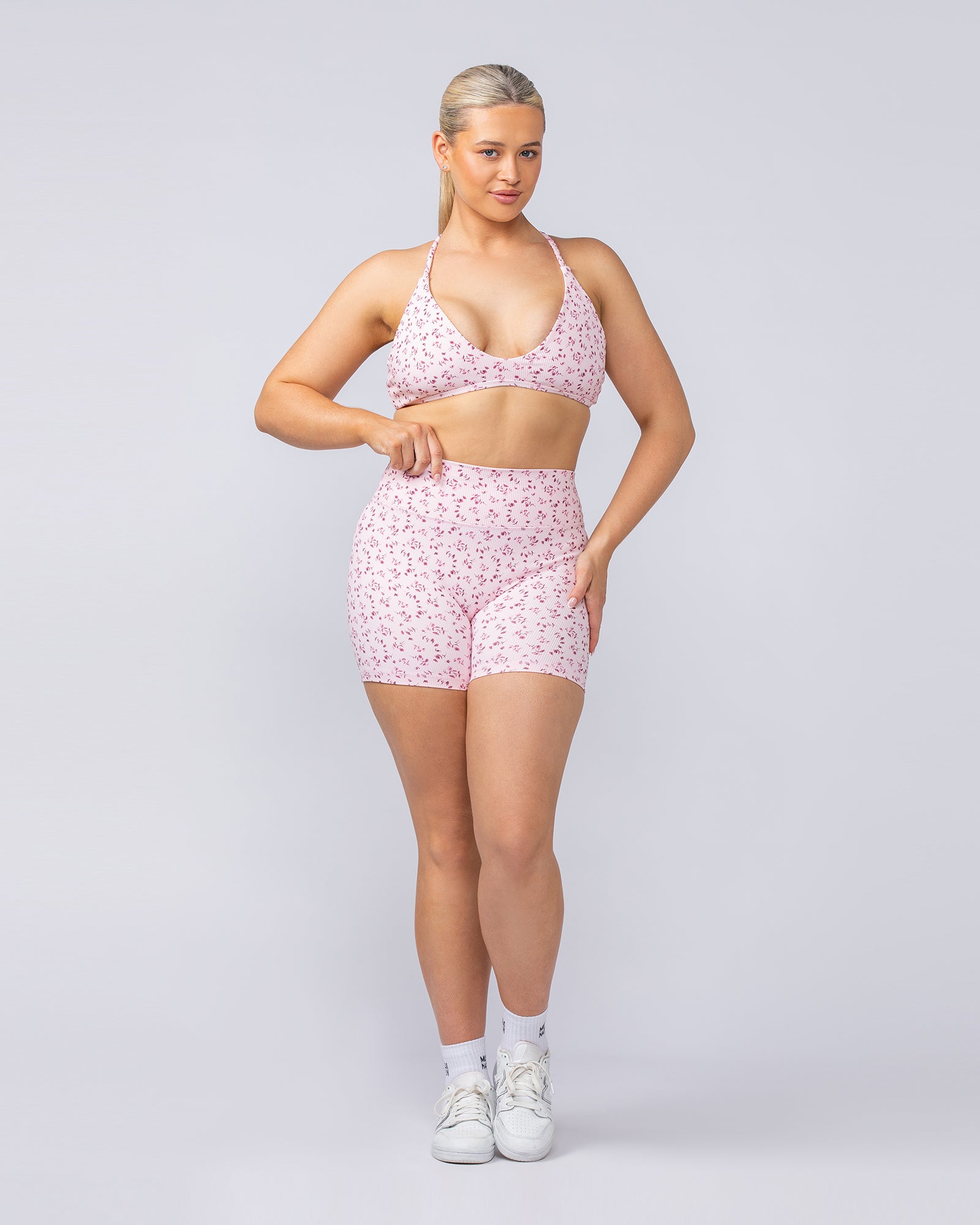 Breeze Rib Bralette - Cherry Floral Print-Bralettes-XXS-112489CHFLOPRT-XXS-MNAPPRL33910-7-Muscle Nation
