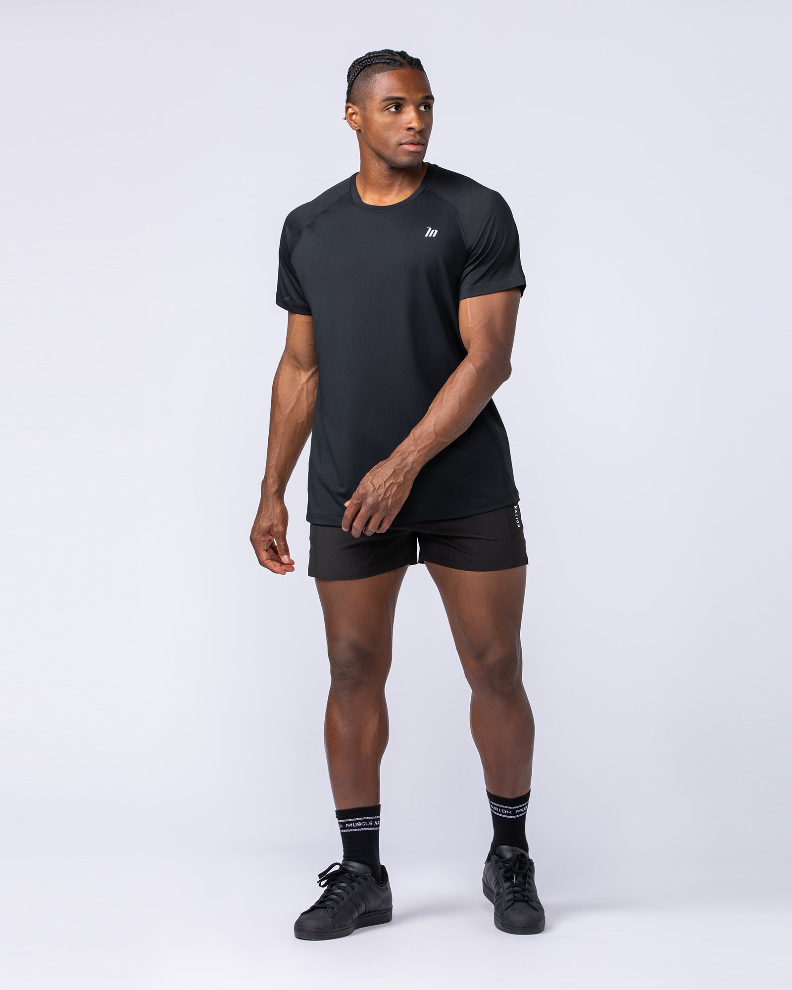Ventilation Tee - Black-T-Shirts-S-052330BLK-S-MNAPPRL25100-5-Muscle Nation