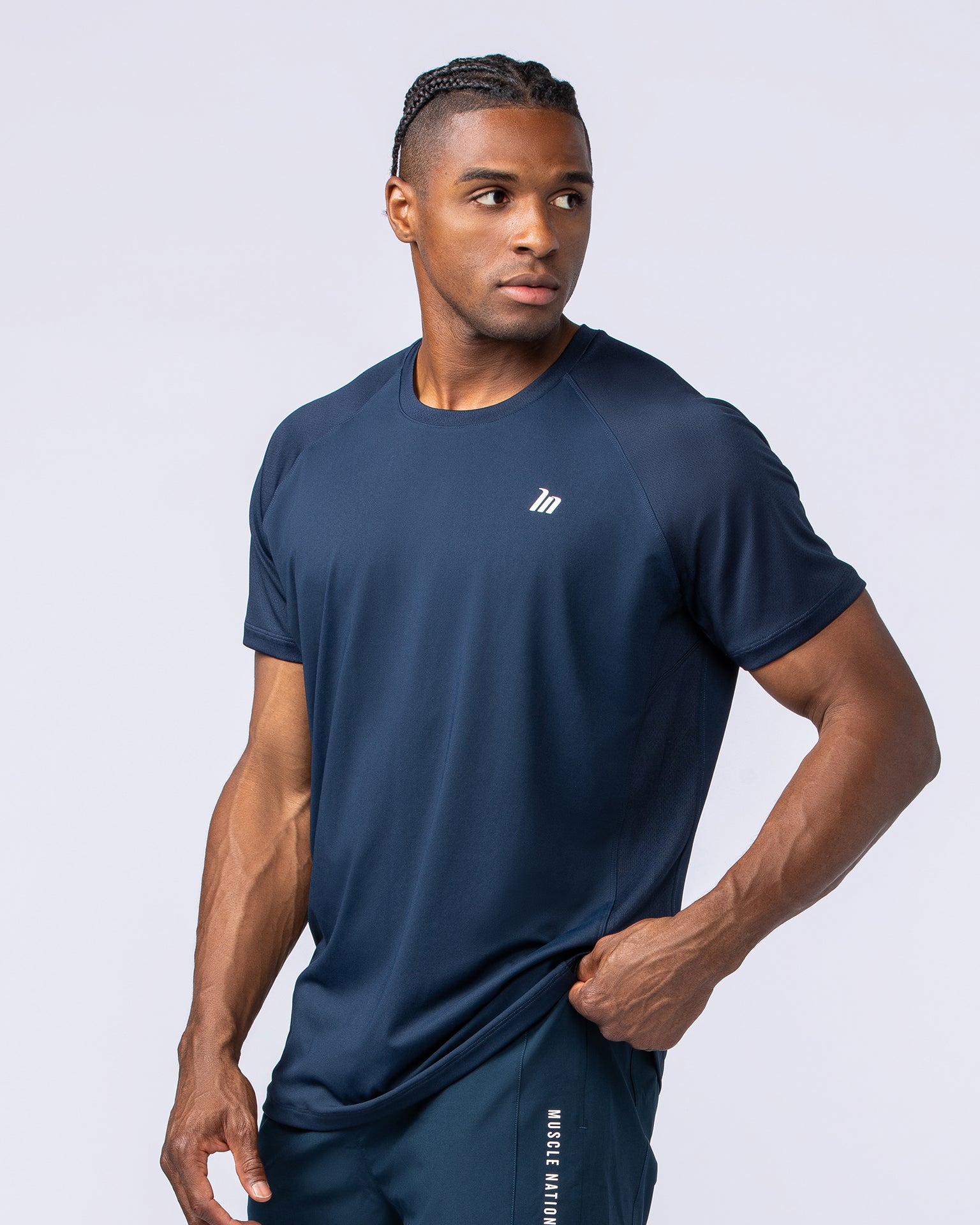 Ventilation Tee - Navy-T-Shirts-S-1124127NAVY-S-MNAPPRL35080-2-Muscle Nation