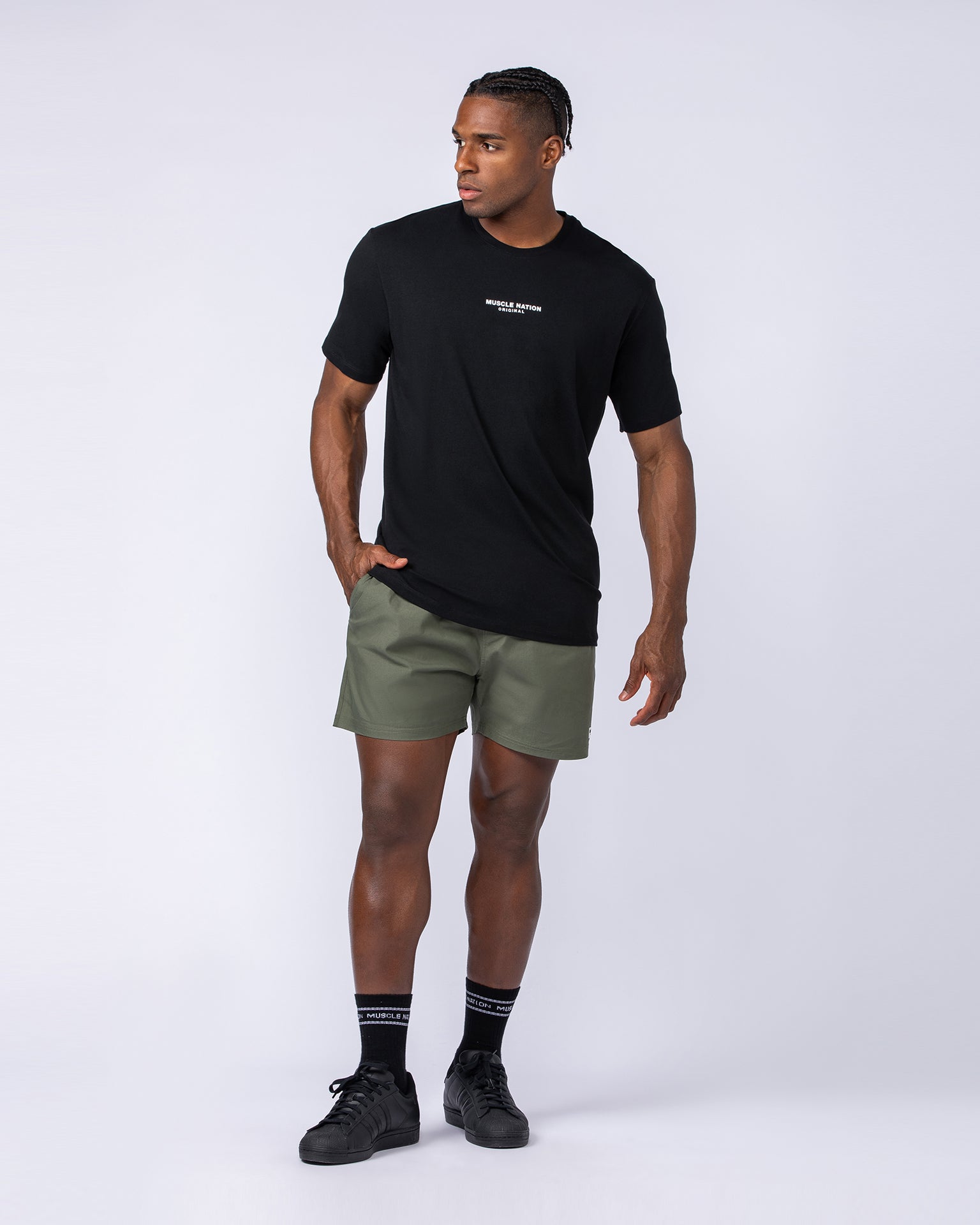 Staple Condition Tee - Black-T-Shirts-S-112483BLK-S-MNAPPRL35102-4-Muscle Nation