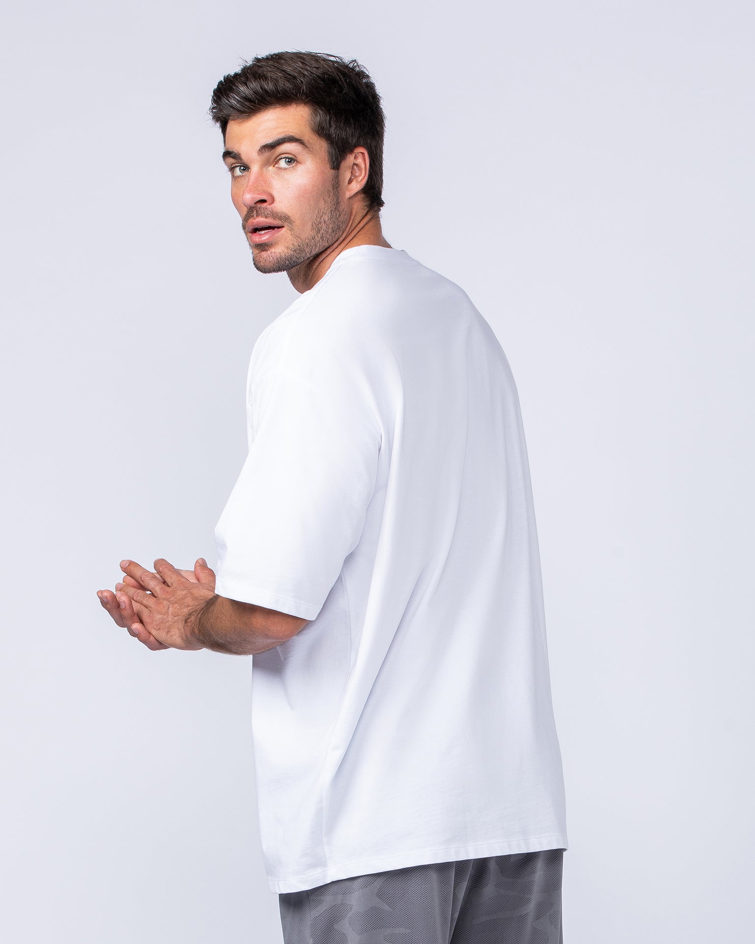 MN Varsity Oversized Tee - White-T-Shirts-XS-1124213WHT-XS-MNAPPRL40835-3-Muscle Nation
