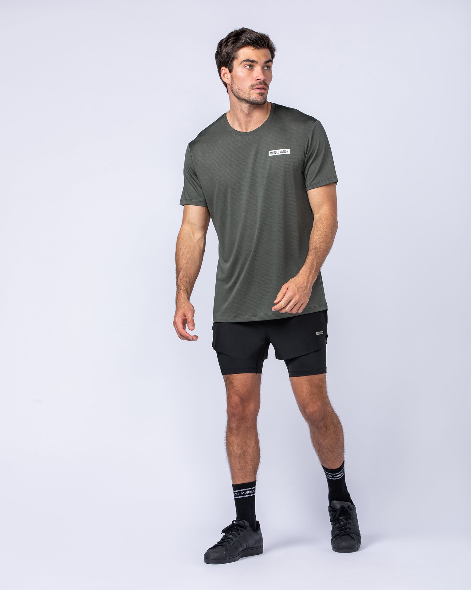 Relaxed Active Tee - Dark Khaki-T-Shirts-S-112475DKHAKI-S-MNAPPRL35066-5-Muscle Nation
