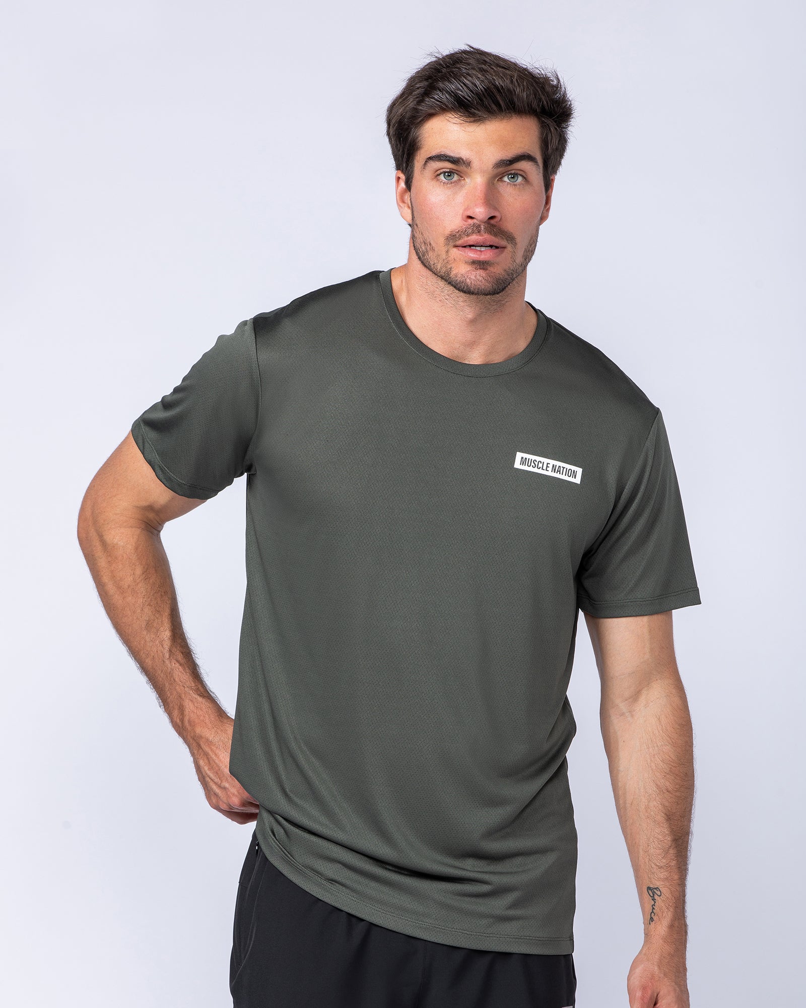 Relaxed Active Tee - Dark Khaki-T-Shirts-S-112475DKHAKI-S-MNAPPRL35066-1-Muscle Nation
