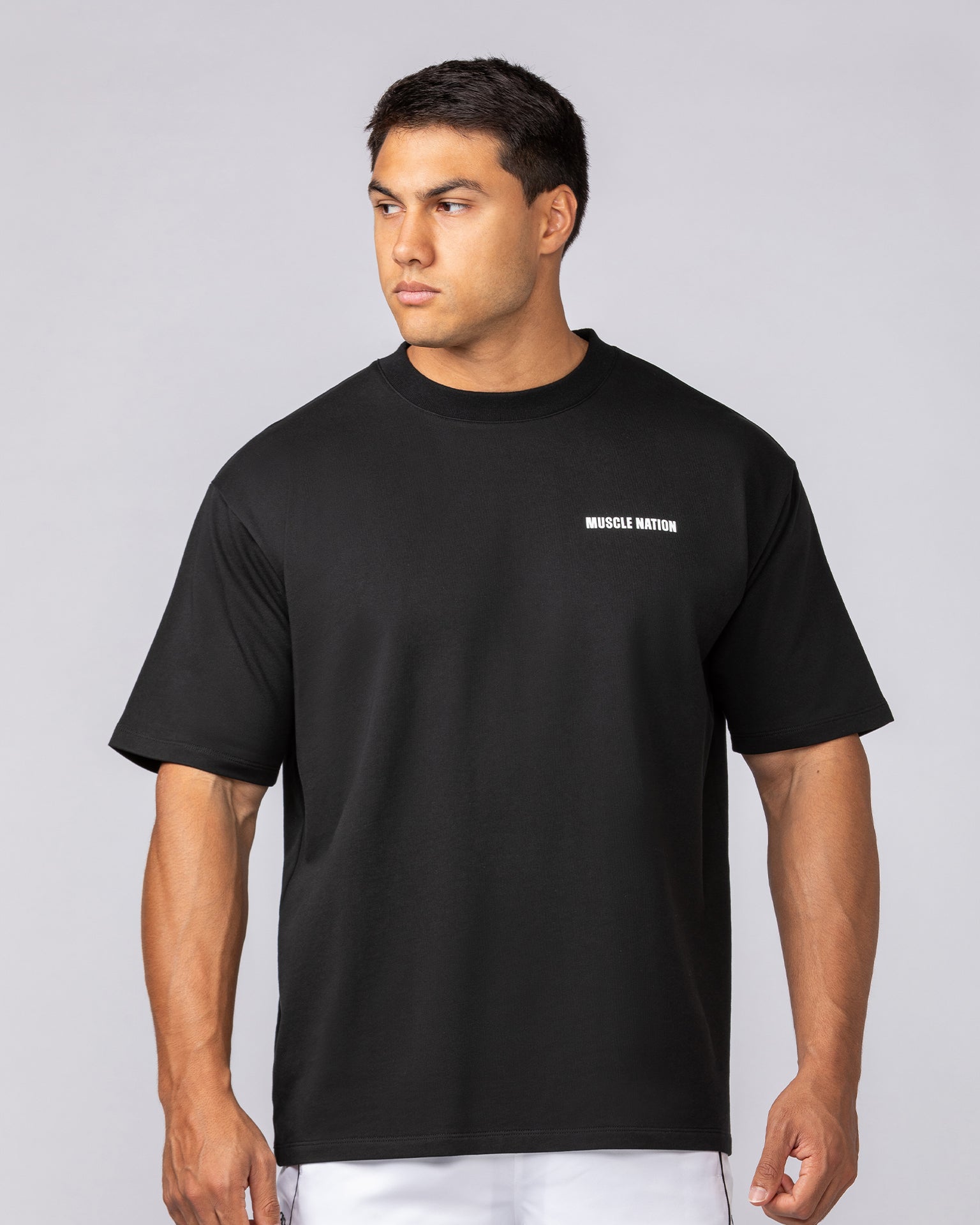 Essential Regular Fit Tee - Black-T-Shirts-S-062532BLK-S-MNAPPRL43307-1-Muscle Nation