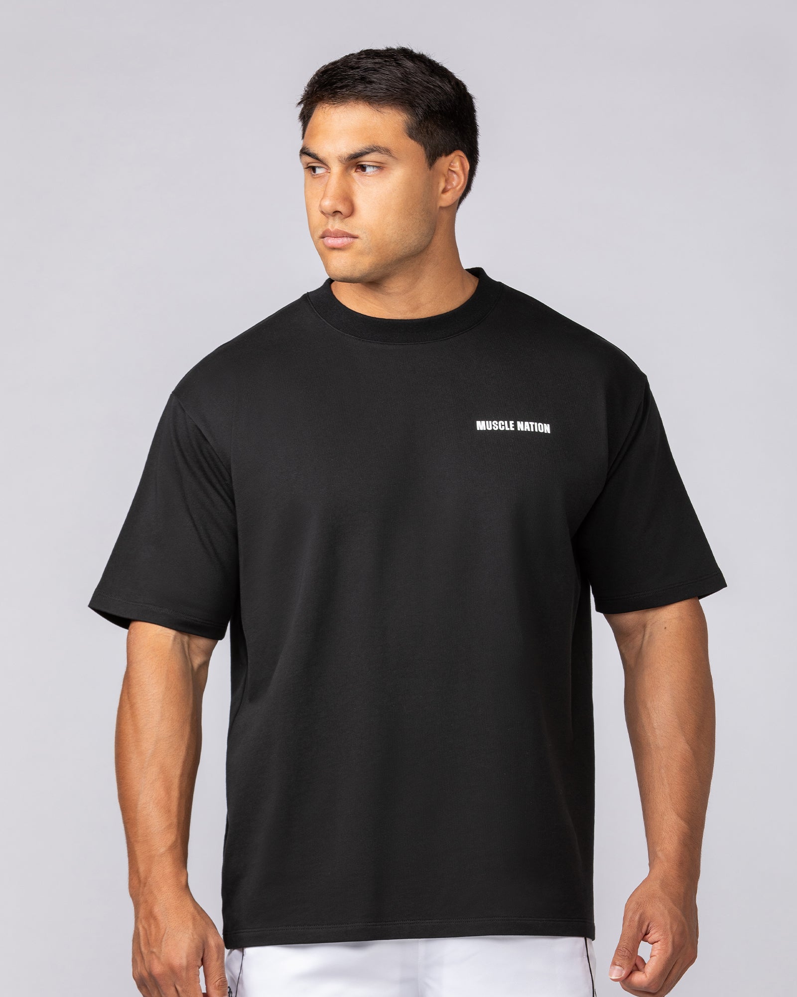 Essential Regular Fit Tee - Black-T-Shirts-S-062532BLK-S-MNAPPRL43307-1-Muscle Nation