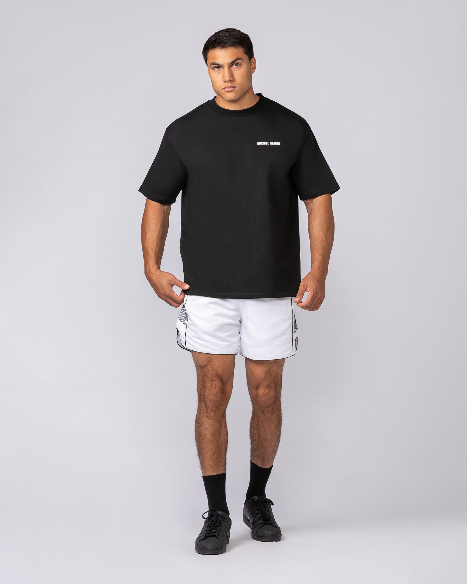 Essential Regular Fit Tee - Black-T-Shirts-S-062532BLK-S-MNAPPRL43307-5-Muscle Nation