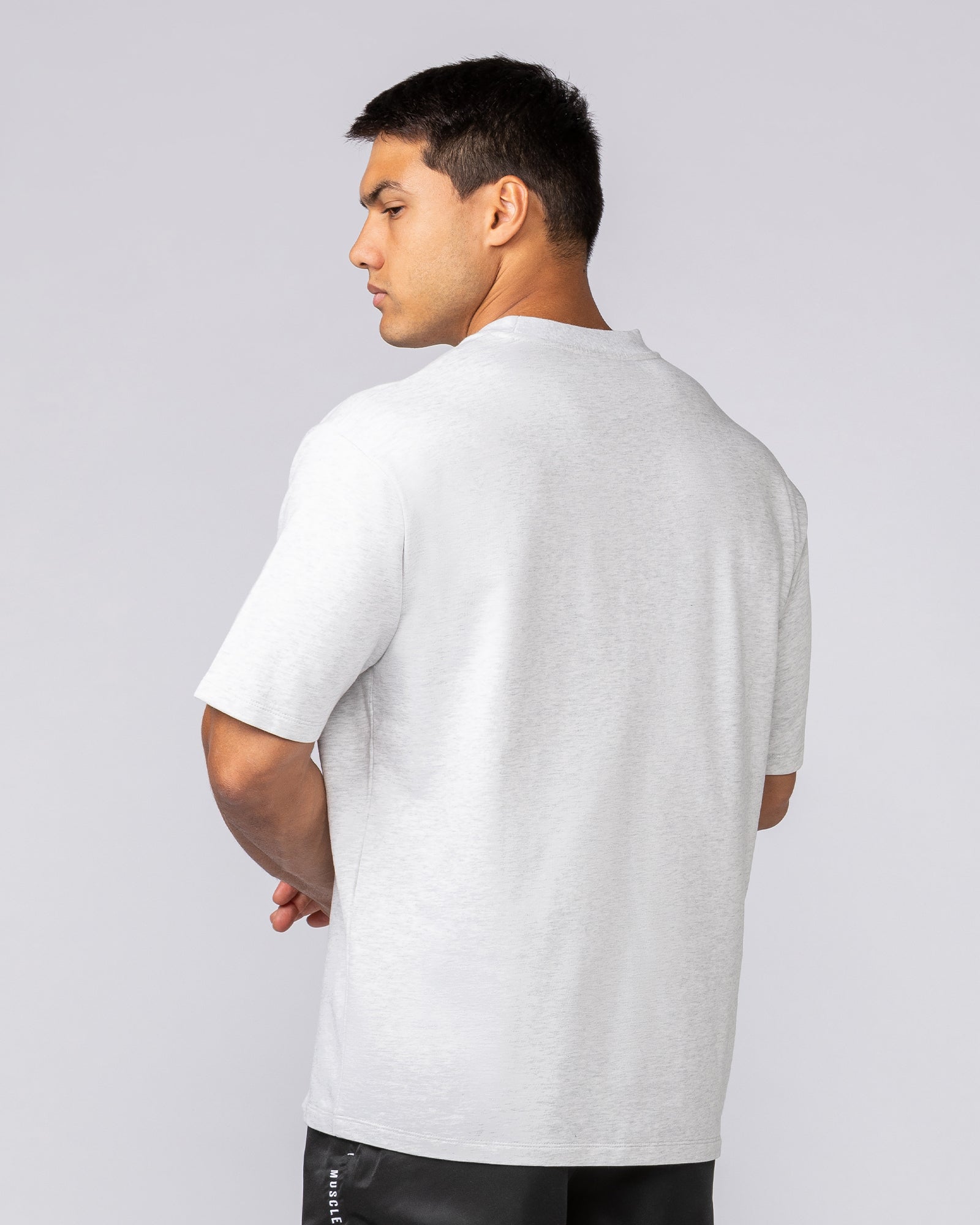 Essential Regular Fit Tee - Snow Grey Marl-T-Shirts-S-062532SNGRYMR-S-MNAPPRL43286-3-Muscle Nation