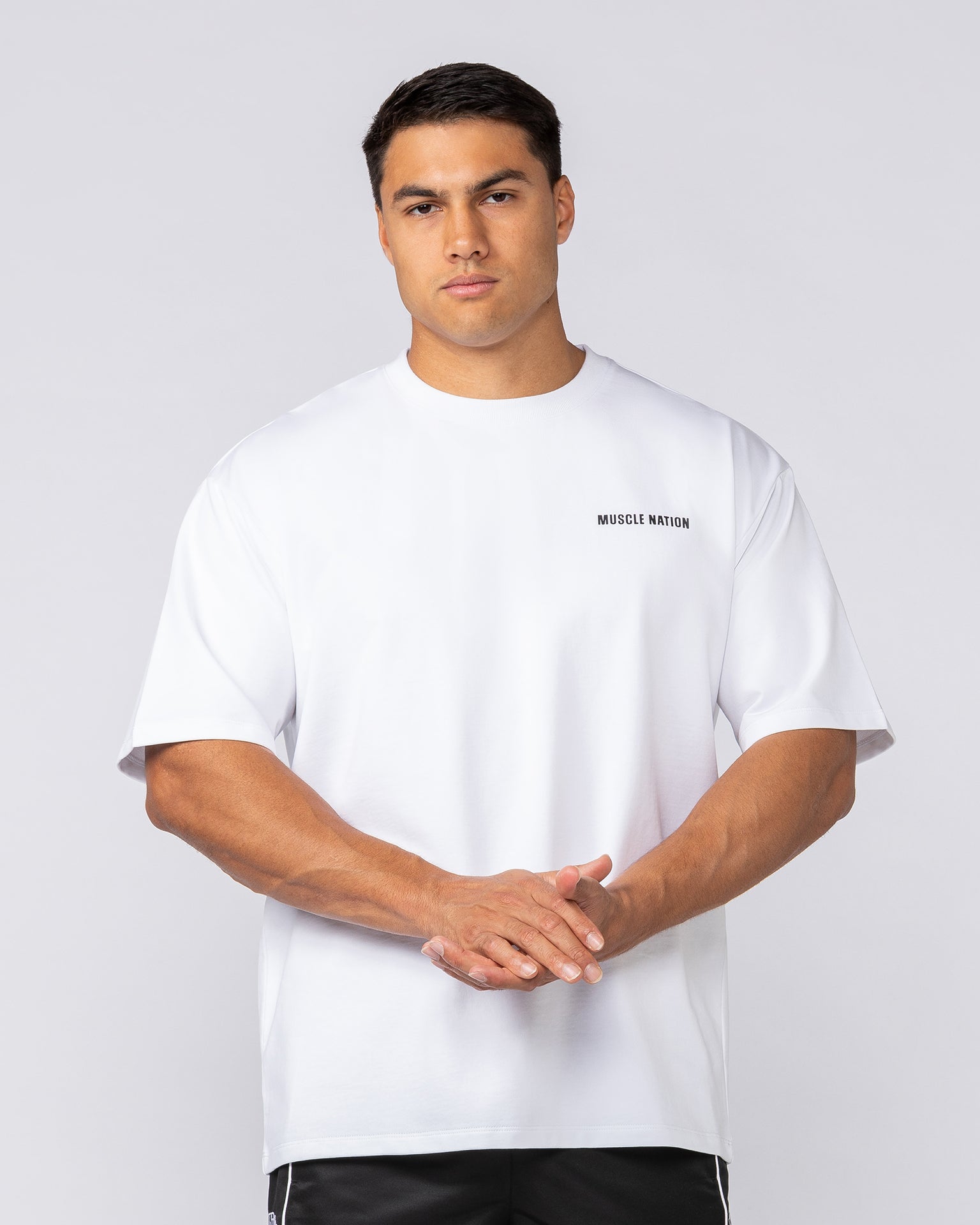Essential Regular Fit Tee - White-T-Shirts-S-092522WHT-S-MNAPPRL44308-1-Muscle Nation