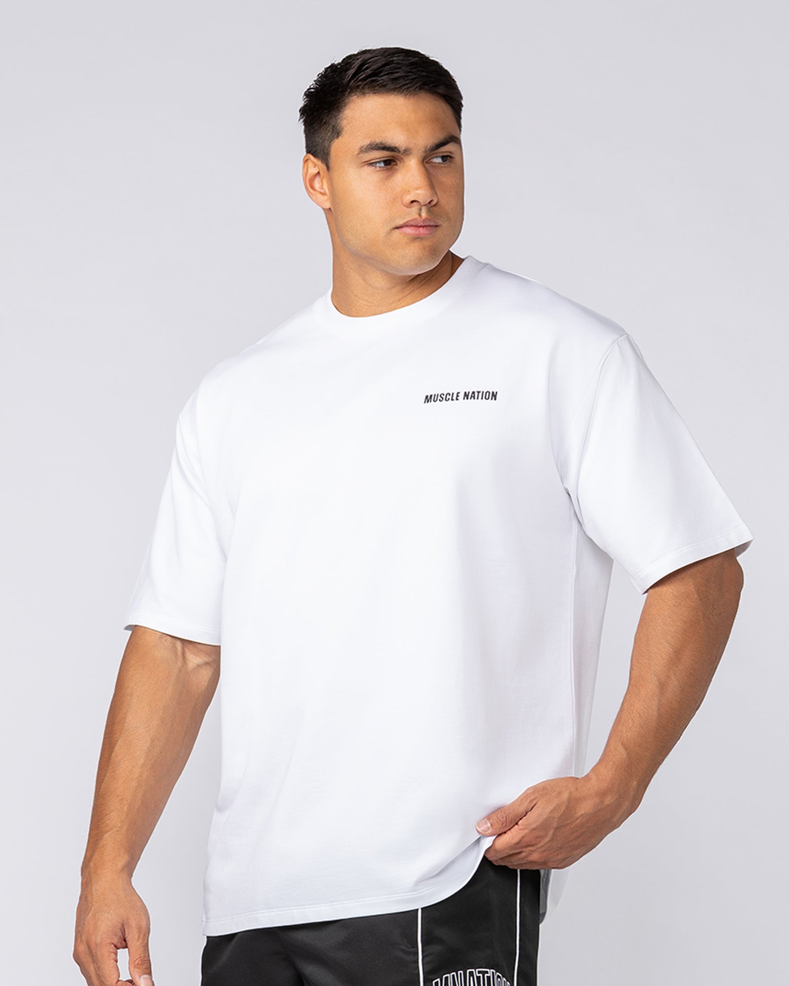 Essential Regular Fit Tee - White-T-Shirts-S-092522WHT-S-MNAPPRL44308-2-Muscle Nation