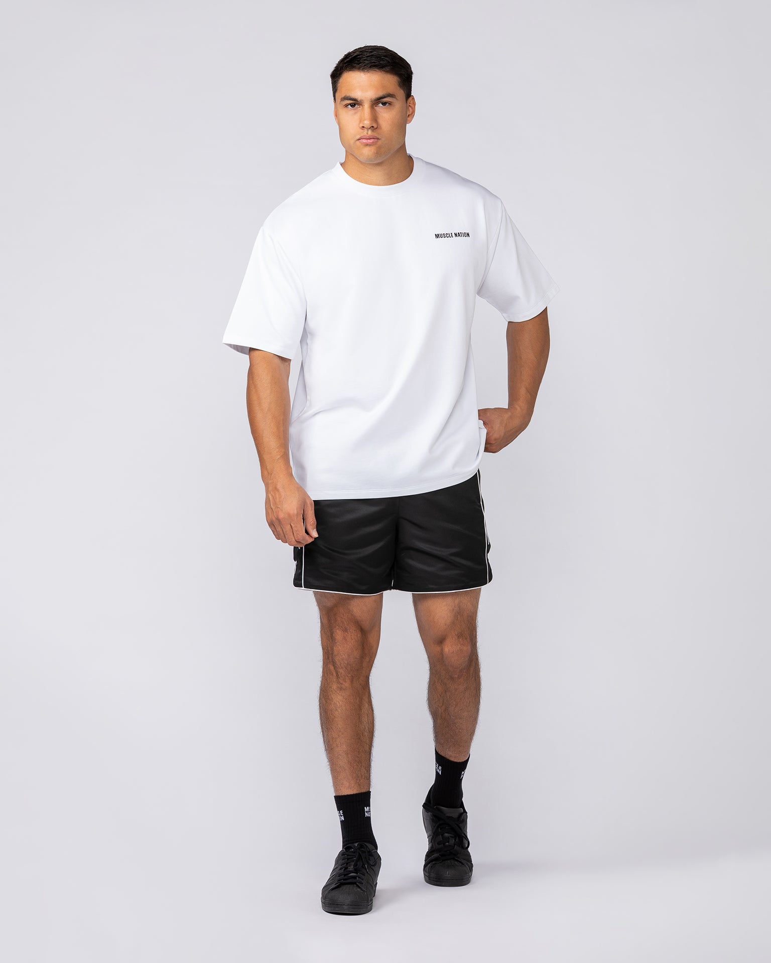 Essential Regular Fit Tee - White-T-Shirts-S-092522WHT-S-MNAPPRL44308-5-Muscle Nation