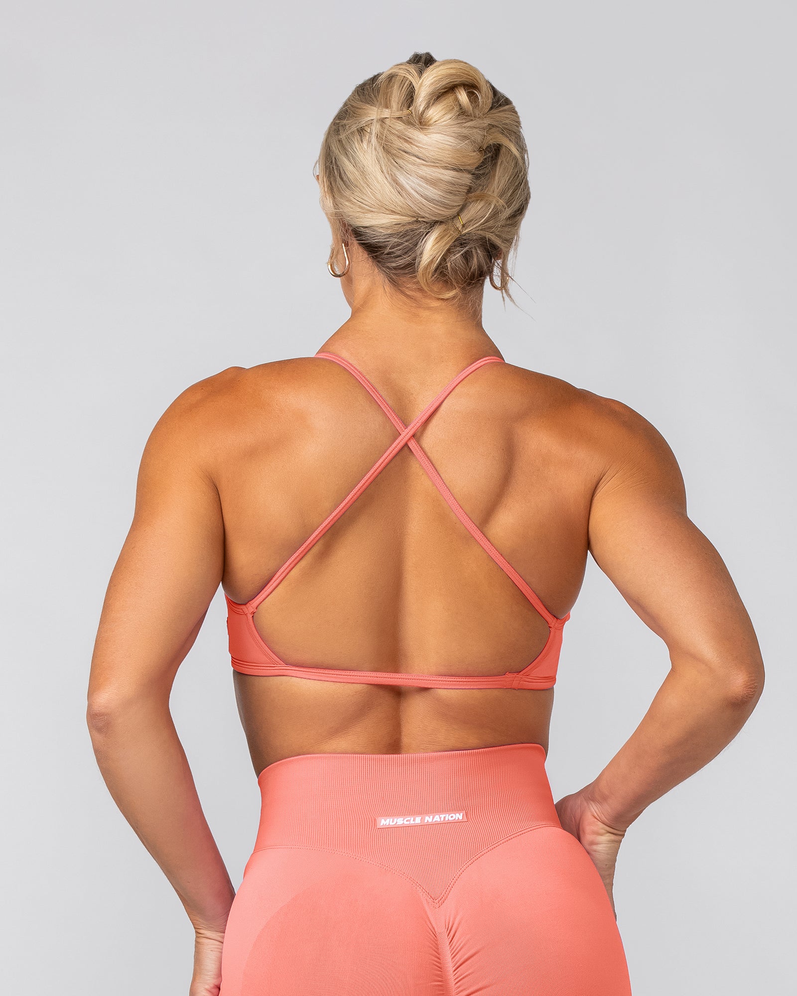 Everyday Seamless Bralette - Peach Tea-Bralettes-XS-1124122PCT-XS-MNAPPRL40431-5-Muscle Nation