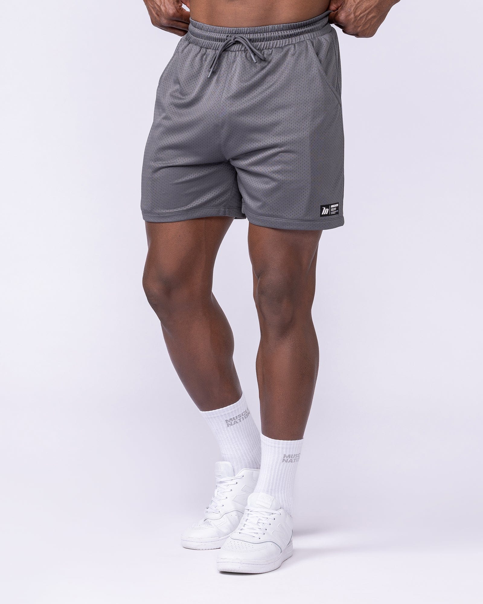 Mens Grey Gym Shorts