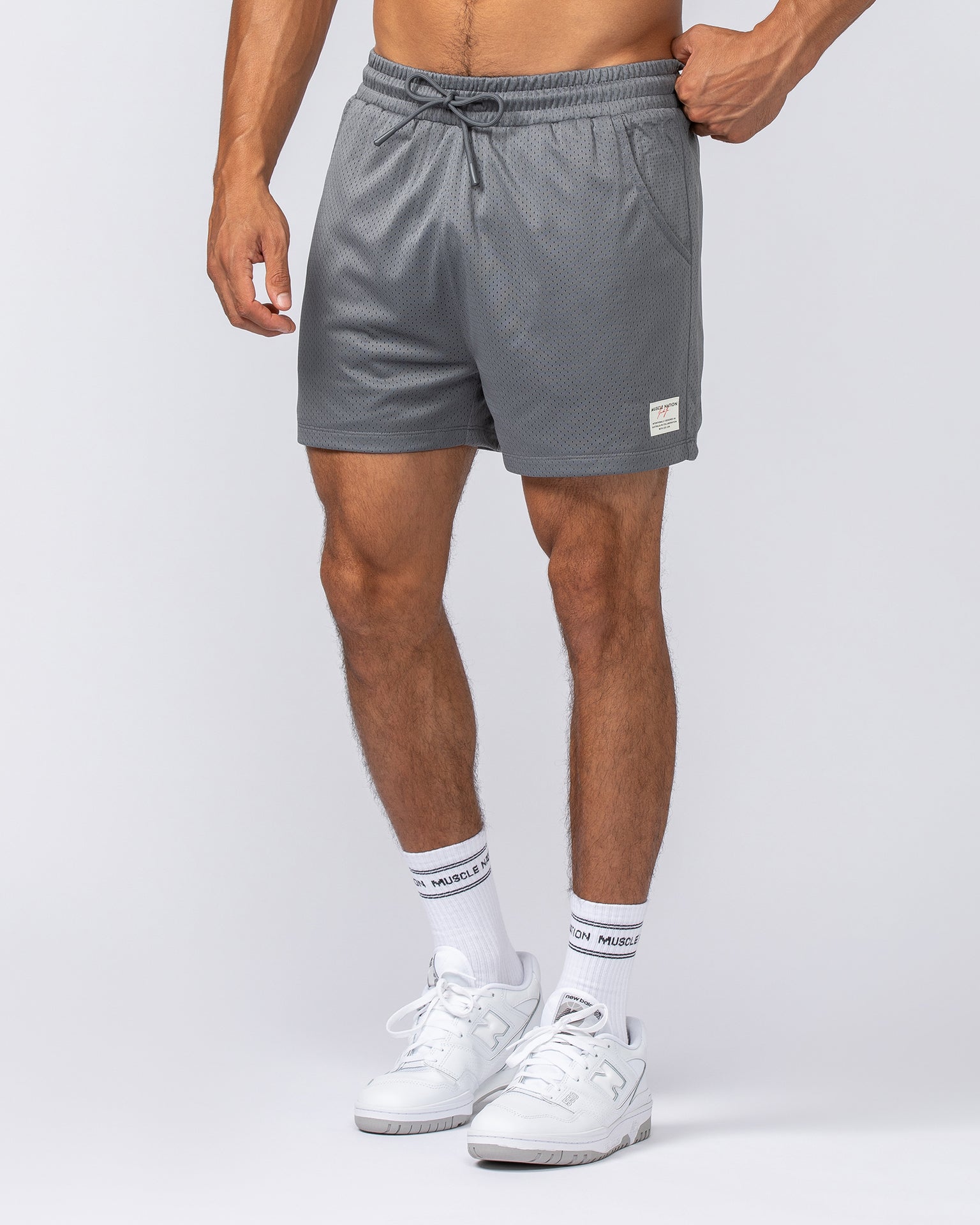 Lee Lem Lay Up 3.5" Shorts - Platinum Grey-Shorts-S-022544PLGREY-S-MNAPPRL40975-2-Muscle Nation