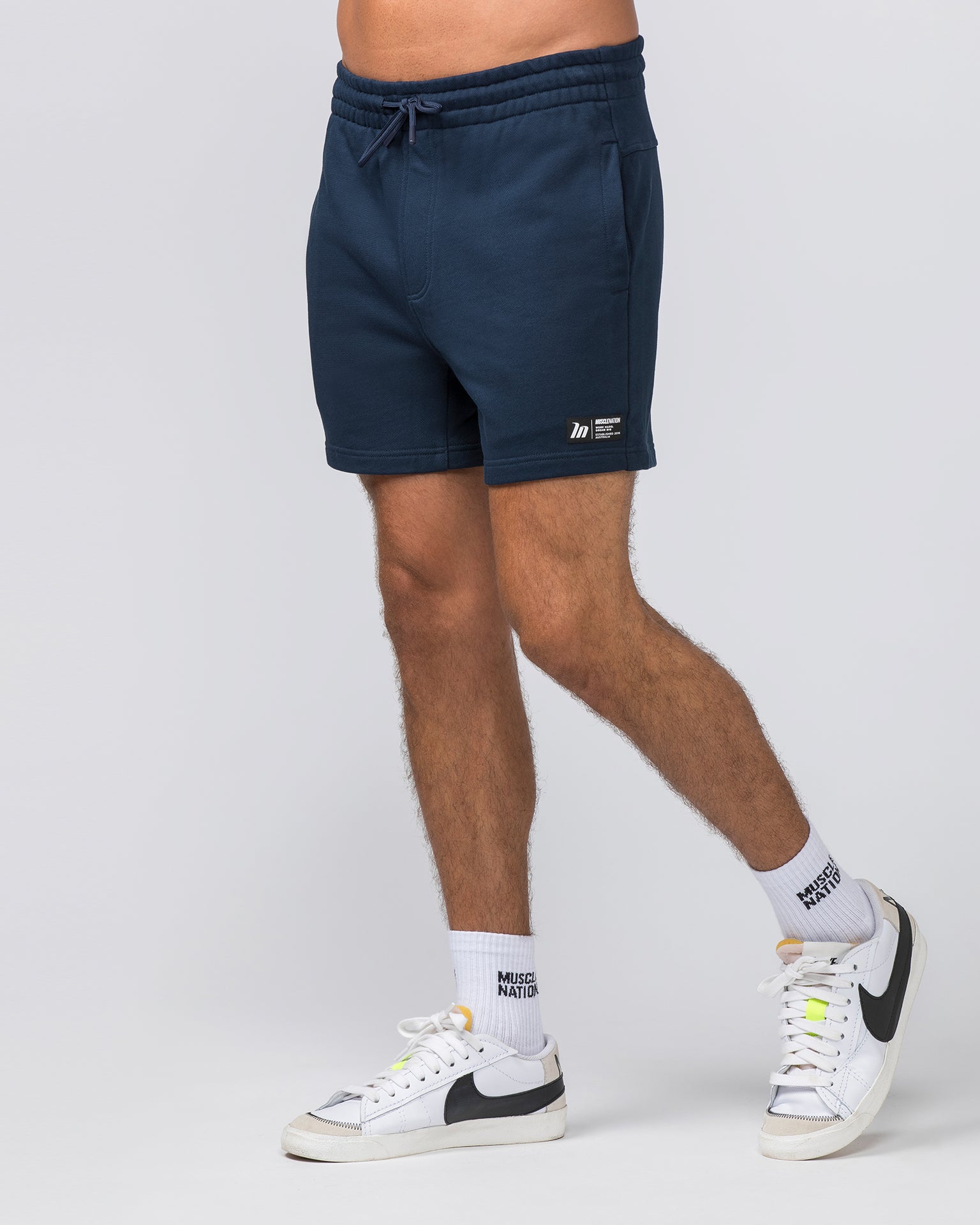 Sweat 5" Shorts - Navy-Shorts-S-032444NAVY-S-MNAPPRL30655-3-Muscle Nation