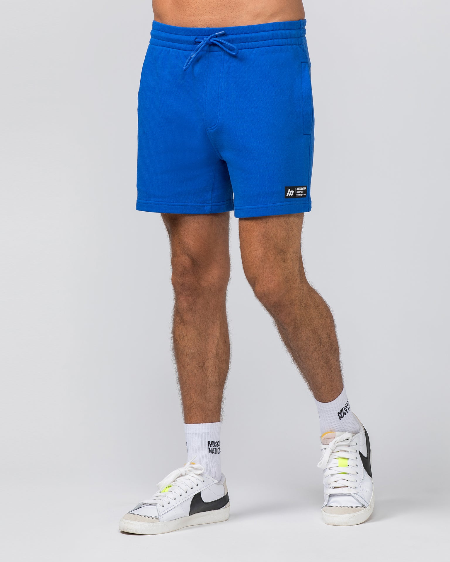 Sweat 5" Shorts - Bondi Blue-Shorts-S-032444BONDIBLU-S-MNAPPRL30648-4-Muscle Nation