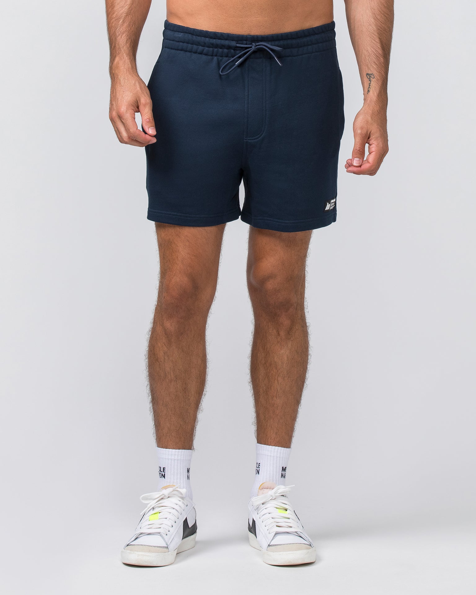 Sweat 5" Shorts - Navy-Shorts-S-032444NAVY-S-MNAPPRL30655-1-Muscle Nation