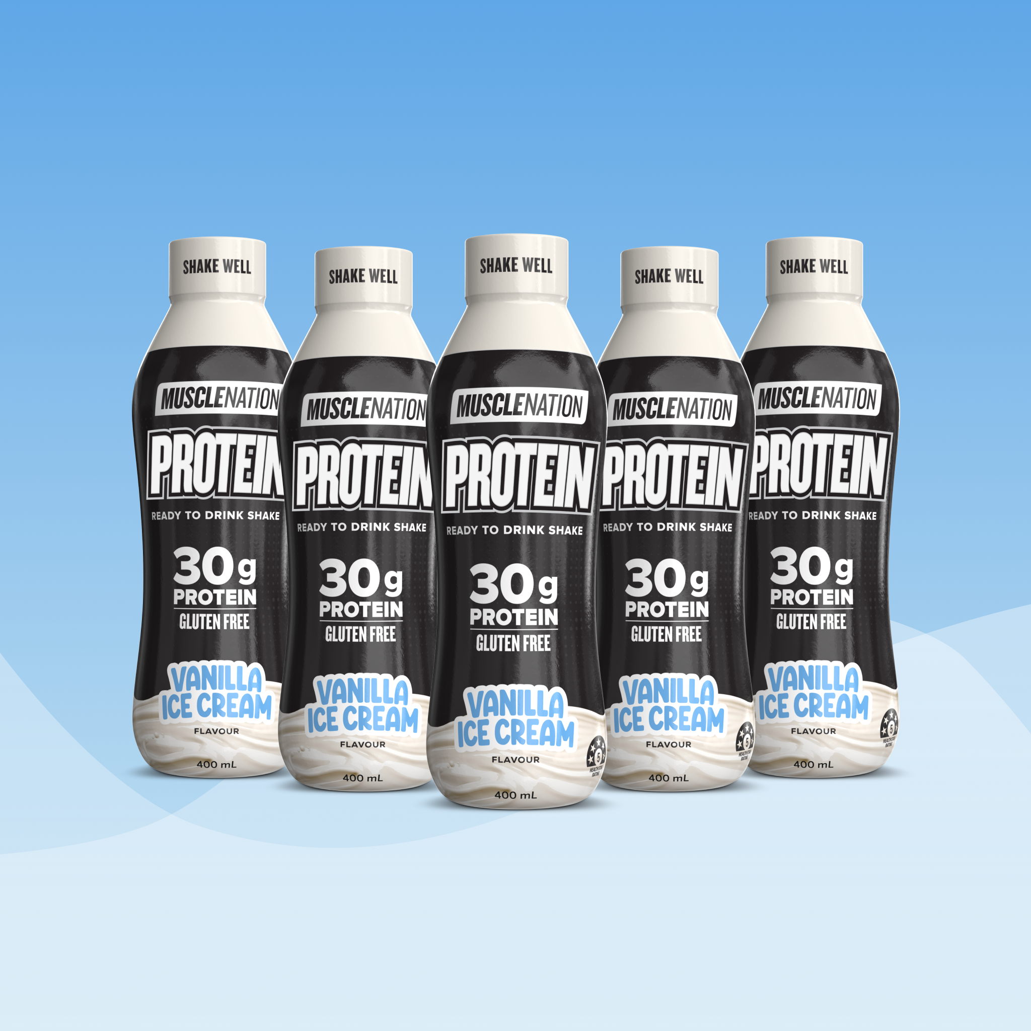 Protein Shake RTD - Vanilla Ice Cream 400ml Bottle (6 Pack) - Image 2
