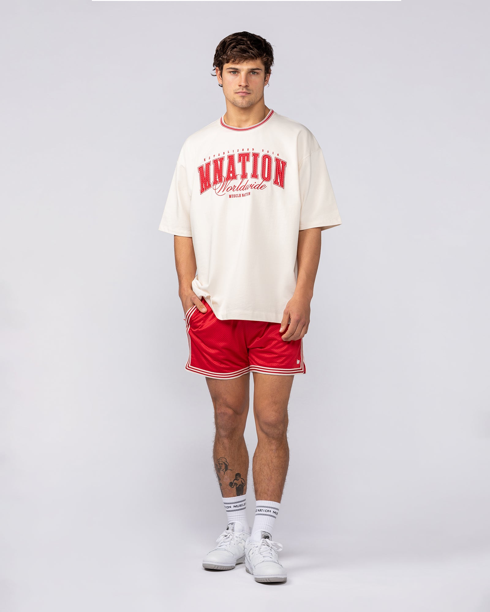 Ringer Oversized Tee - Travertine-T-Shirts-XS-082521TRAV-XS-MNAPPRL43870-7-Muscle Nation