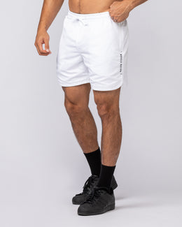Standard Shorts - White-Shorts-S-072501WHT-S-MNAPPRL42830-1-Muscle Nation