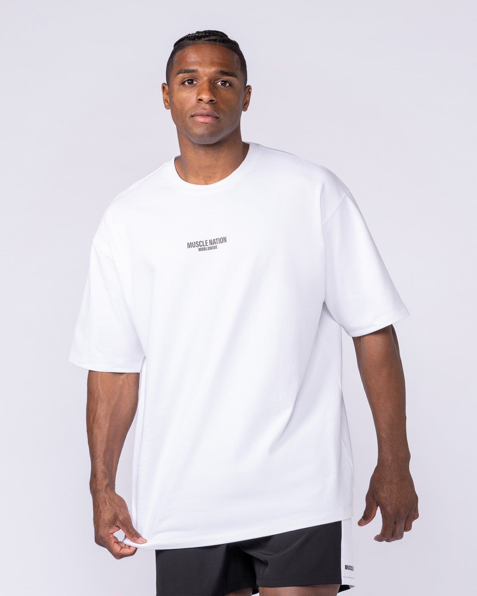 Worldwide Pump Cover - White-T-Shirts-XS-062401WHT-XS-MNAPPRL31713-2-Muscle Nation