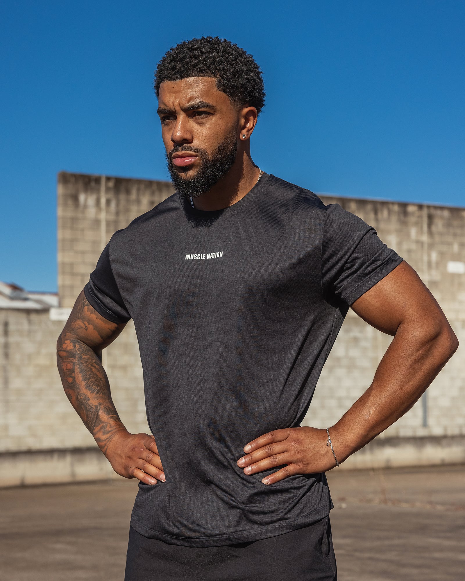 Aero Active Tee - Black-T-Shirts-S-082532BLK-S-MNAPPRL43949-1-Muscle Nation