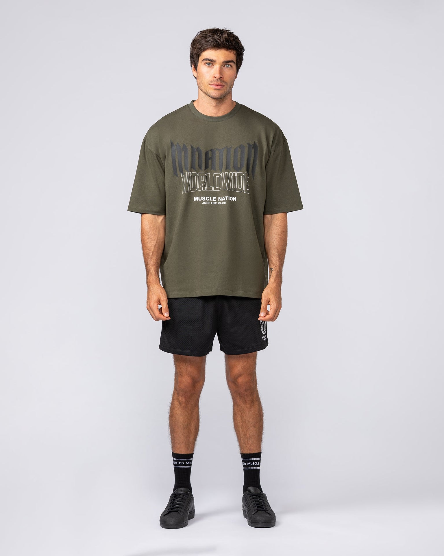 Heritage Crest Lay Up 3.5" Shorts - Black-Shorts-S-032504BLK-S-MNAPPRL41391-5-Muscle Nation