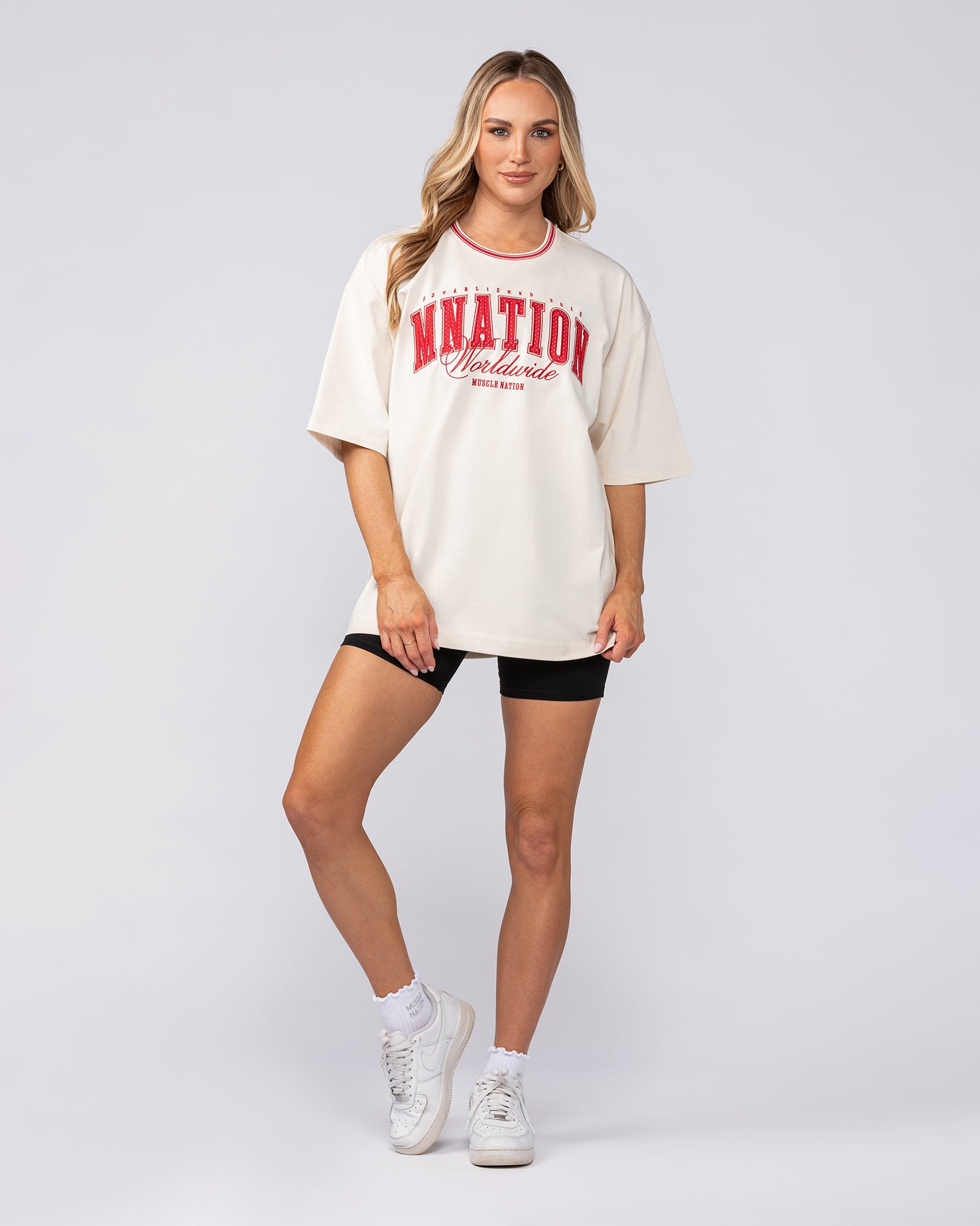 Ringer Oversized Tee - Travertine-T-Shirts-XS-082521TRAV-XS-MNAPPRL43870-9-Muscle Nation