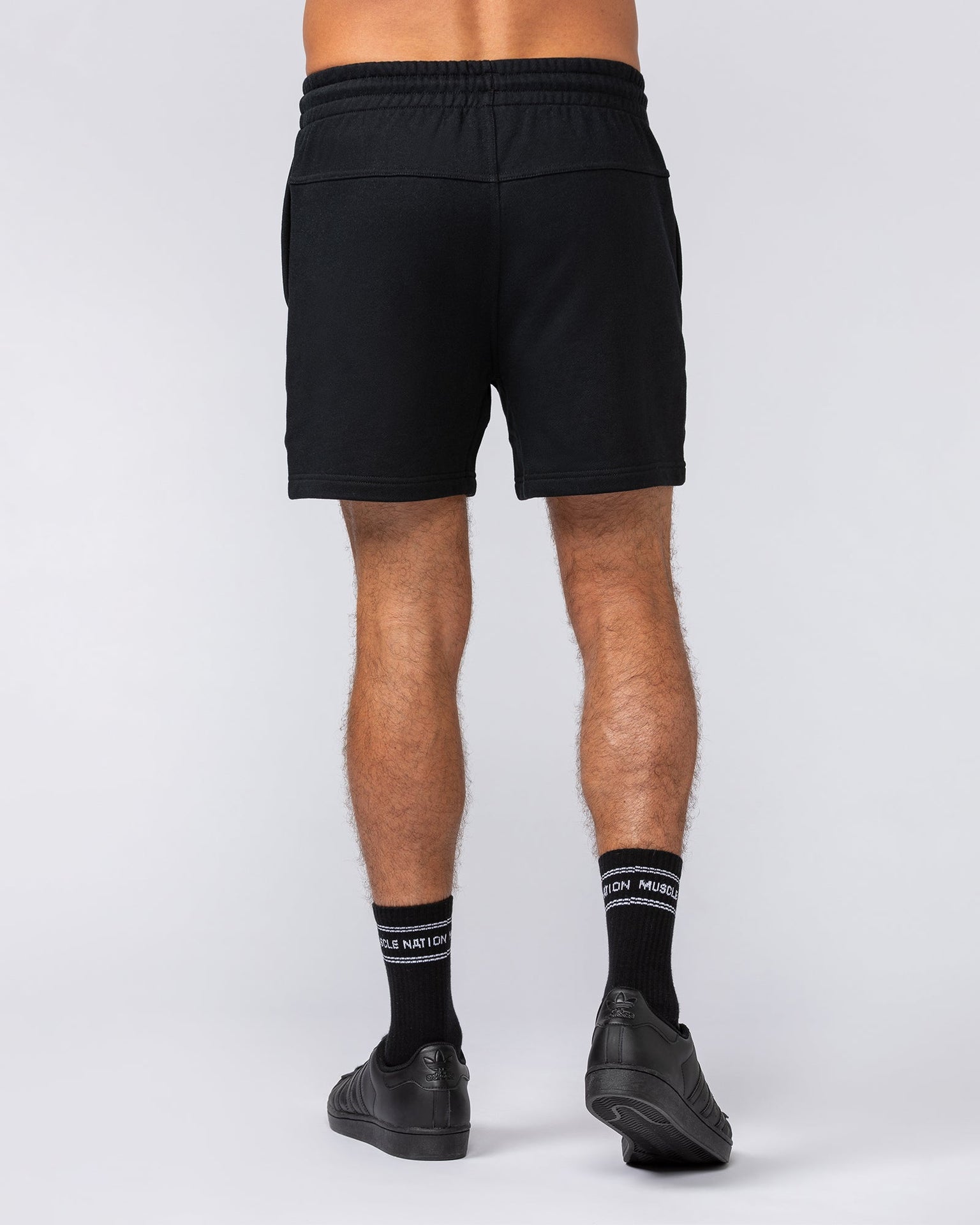 Sweat 5" Shorts - Black-Shorts-S-032444BLK-S-MNAPPRL30634-5-Muscle Nation