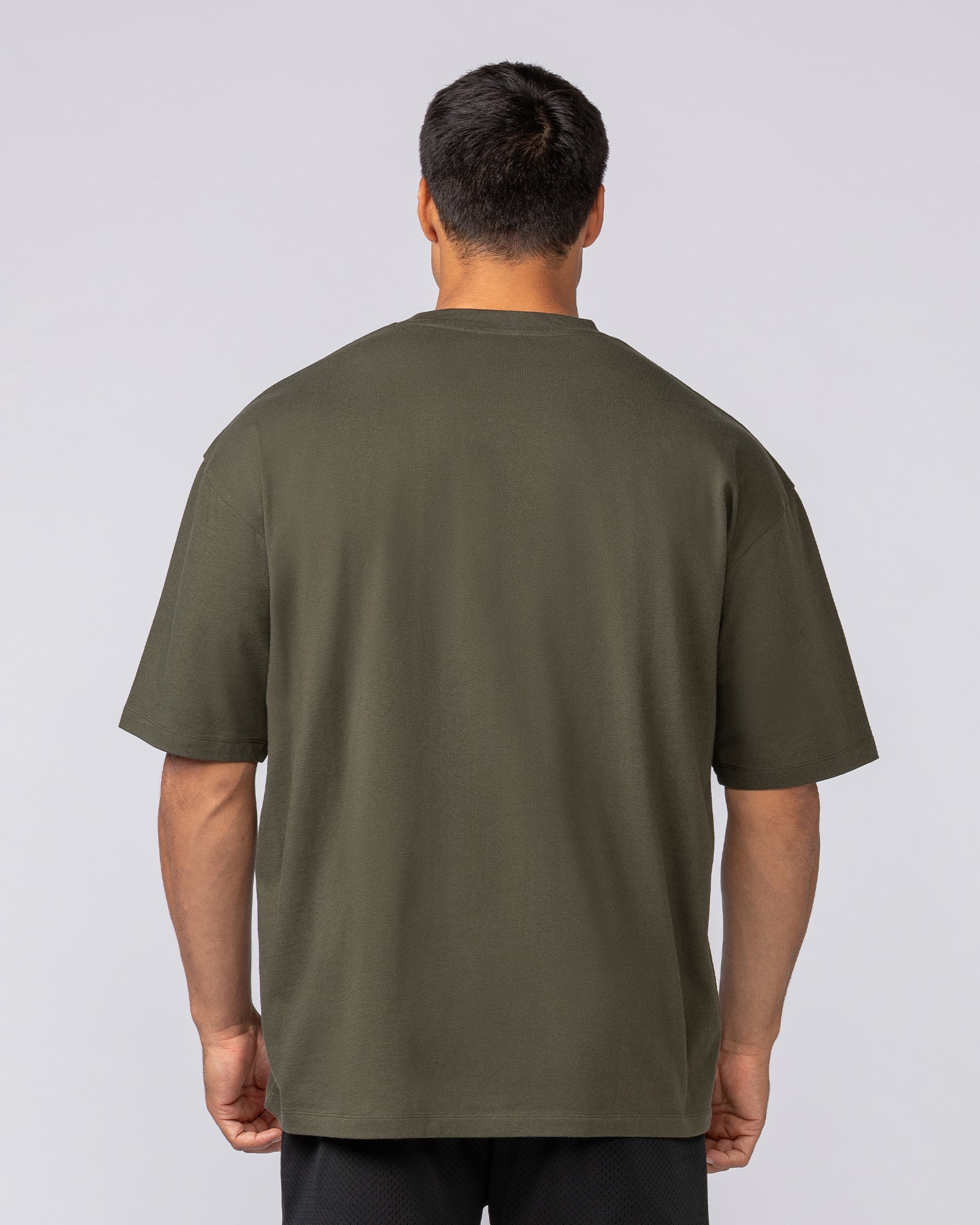 Varsity Training Oversized Tee - Dark Khaki-T-Shirts-XS-072502DKHAKI-XS-MNAPPRL44019-4-Muscle Nation