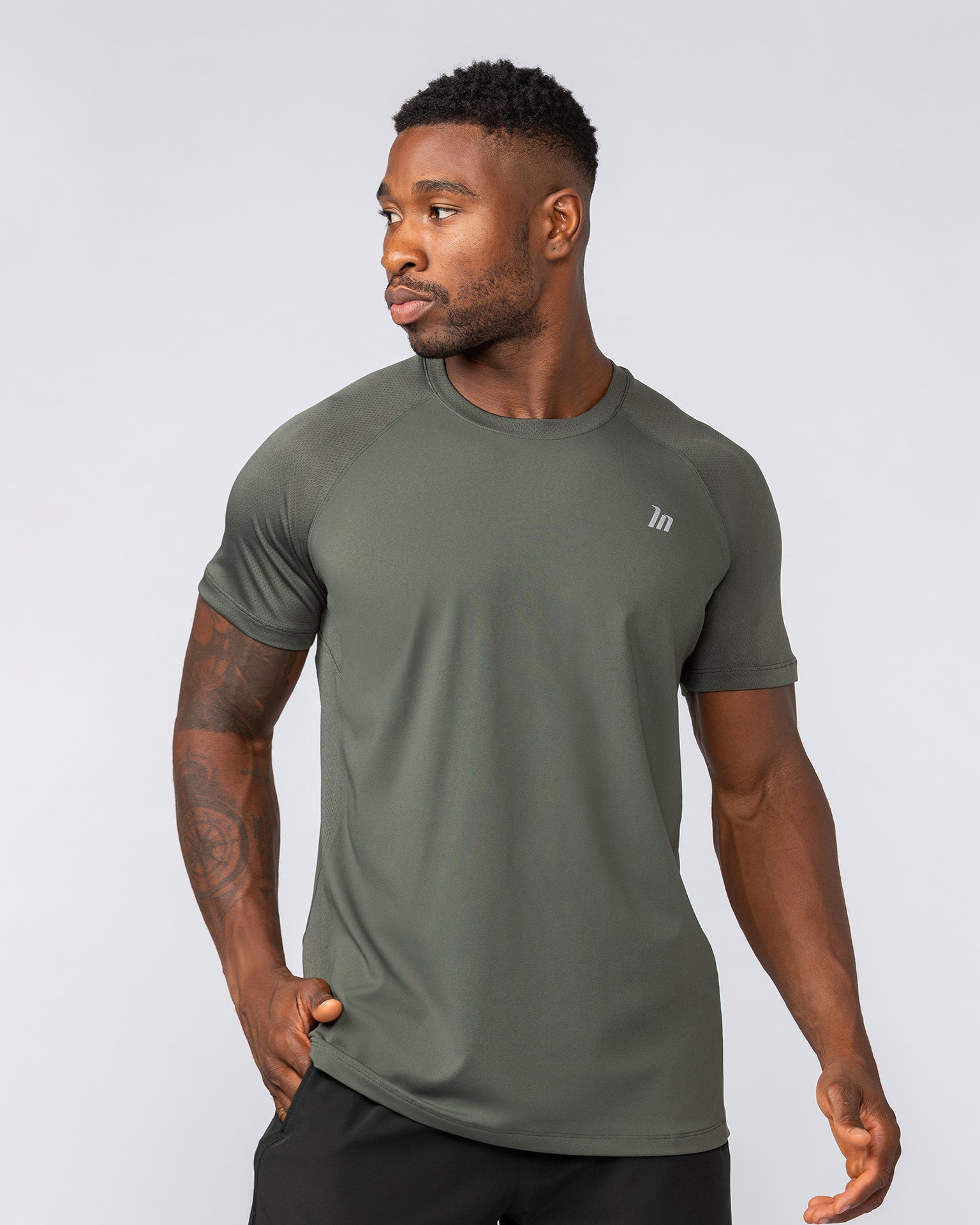 Ventilation Tee - Dark Khaki-T-Shirts-S-1124127DKHAKI-S-MNAPPRL35087-1-Muscle Nation