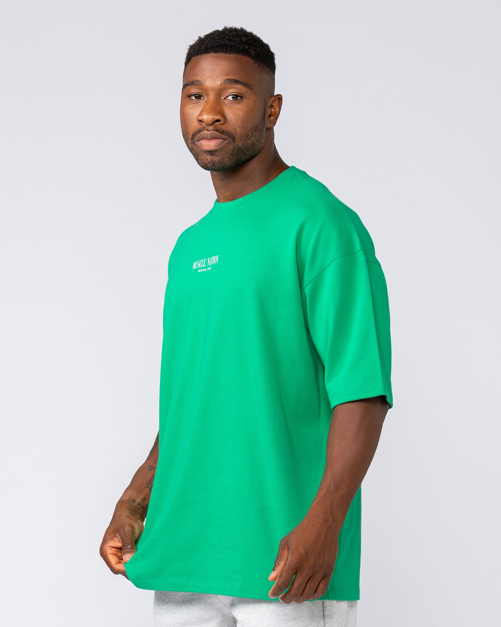 Weekender Oversized Tee - Clover-T-Shirts-XS-042505CLVR-XS-MNAPPRL43315-2-Muscle Nation