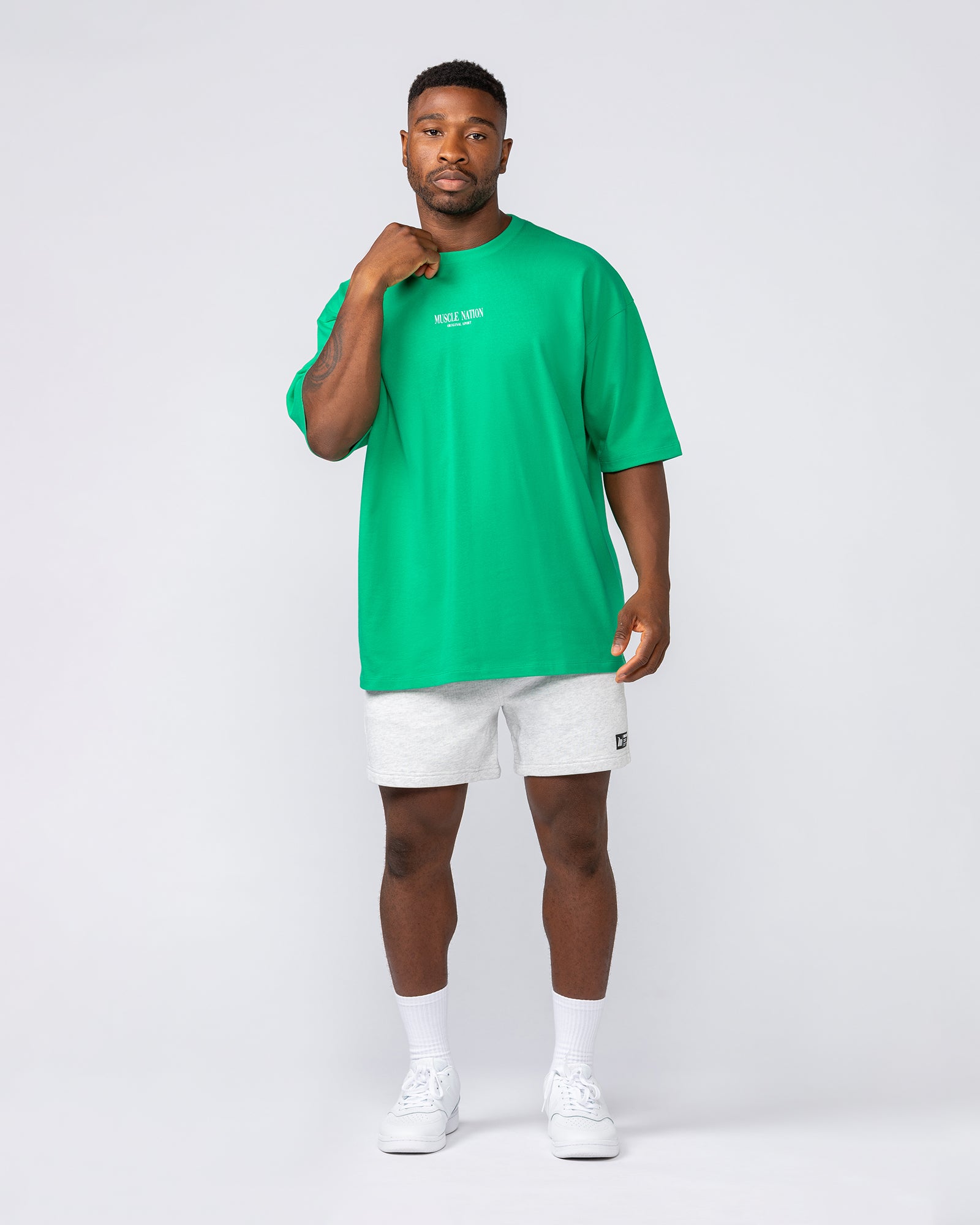 Weekender Oversized Tee - Clover-T-Shirts-XS-042505CLVR-XS-MNAPPRL43315-5-Muscle Nation