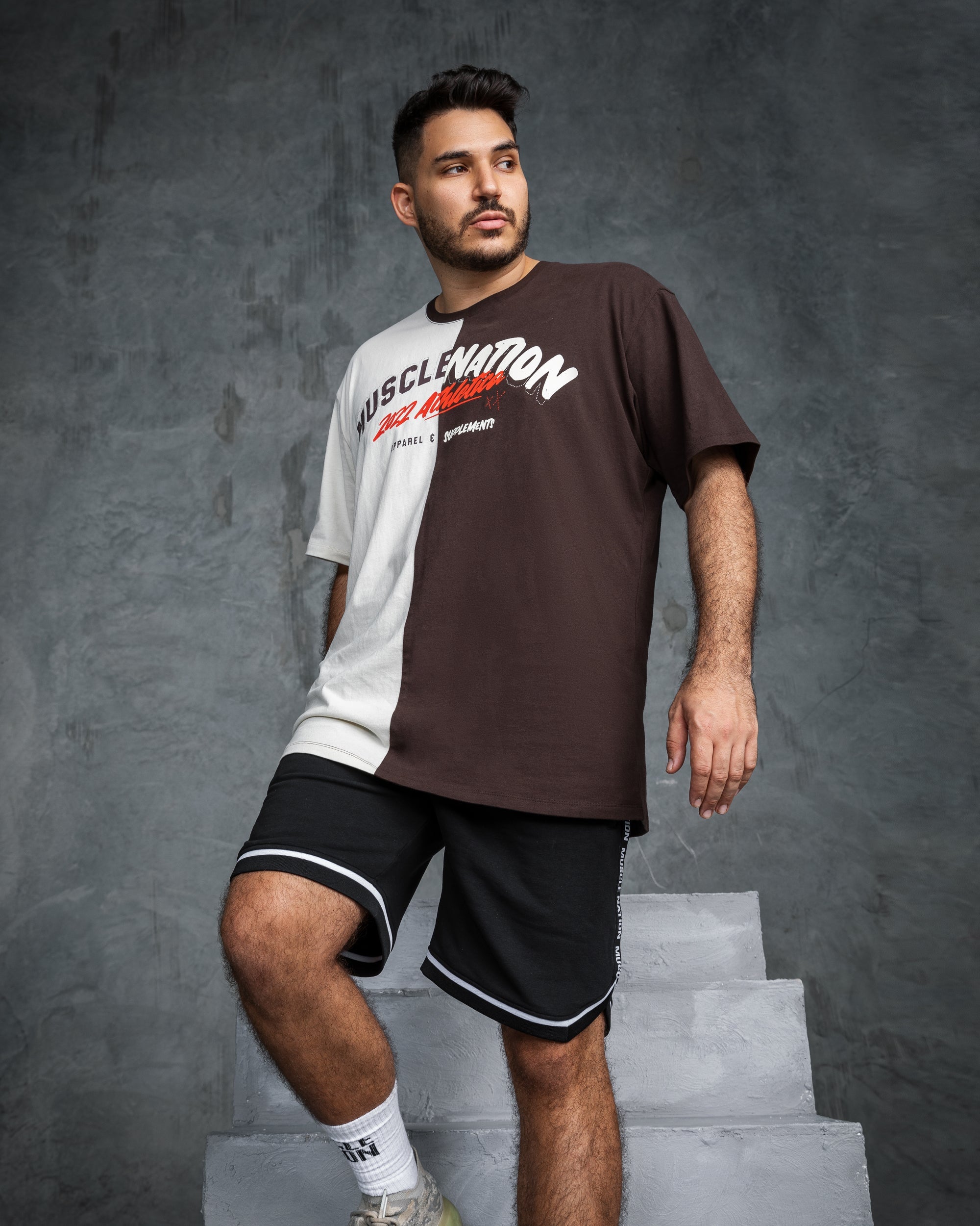 Mens Athletica Oversized Tee-Muscle Nation