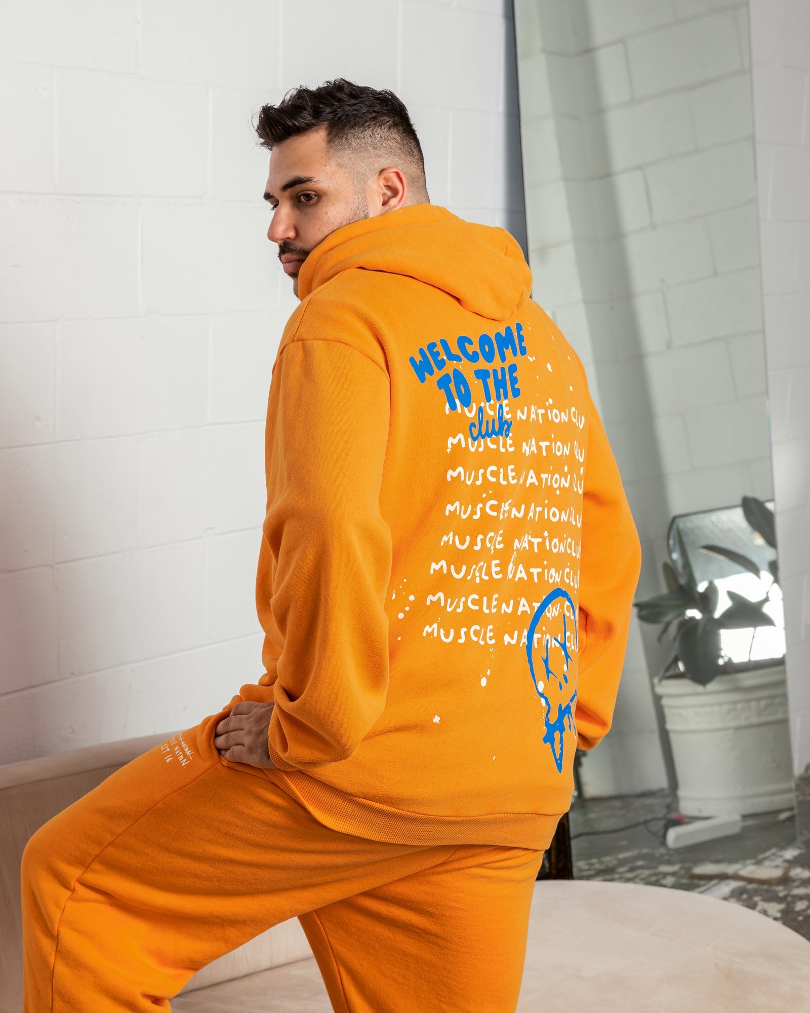 Mens MN Squad Oversized Vintage Hoodie-Muscle Nation