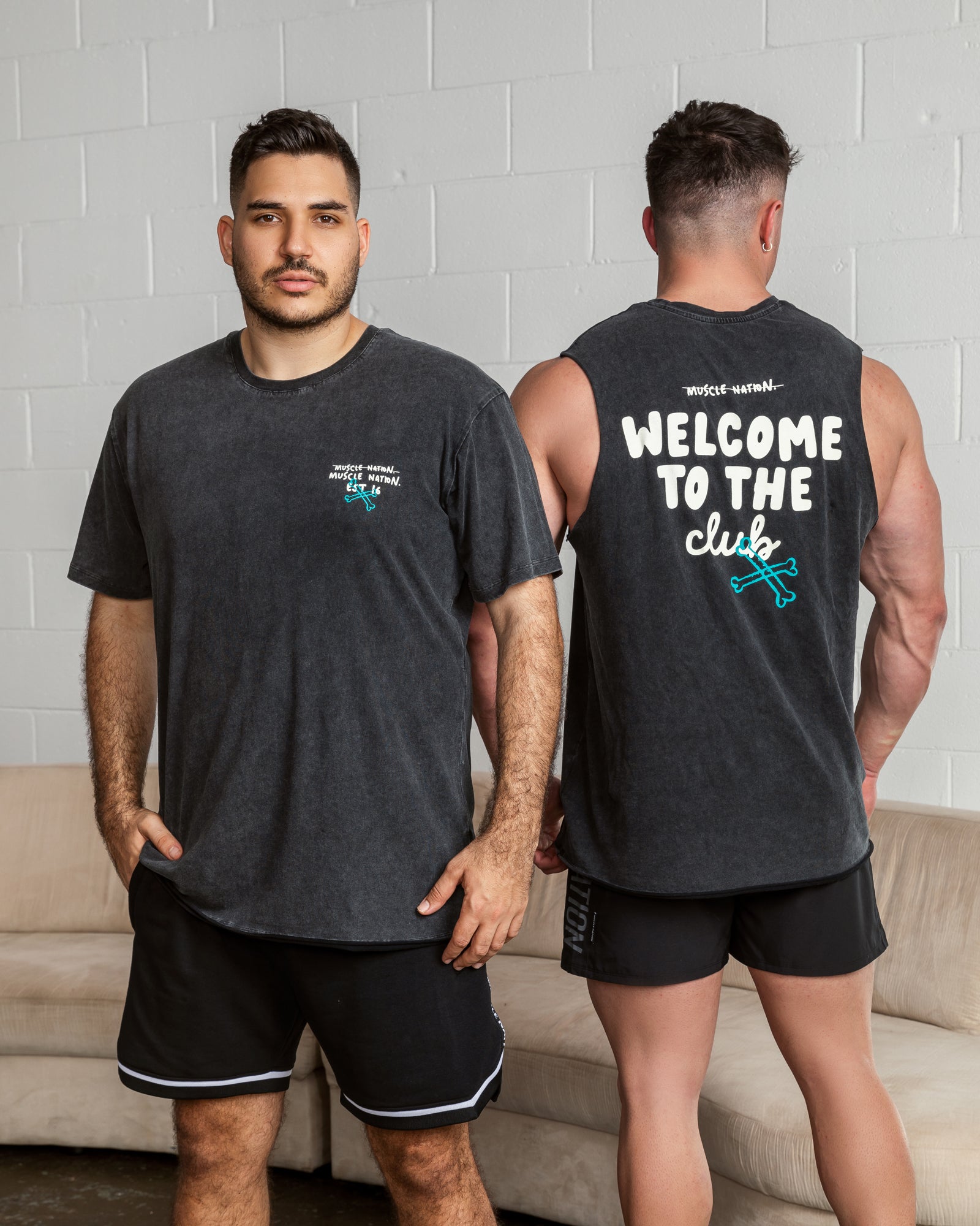 Mens MN Club Vintage Tee & Tank-Muscle Nation
