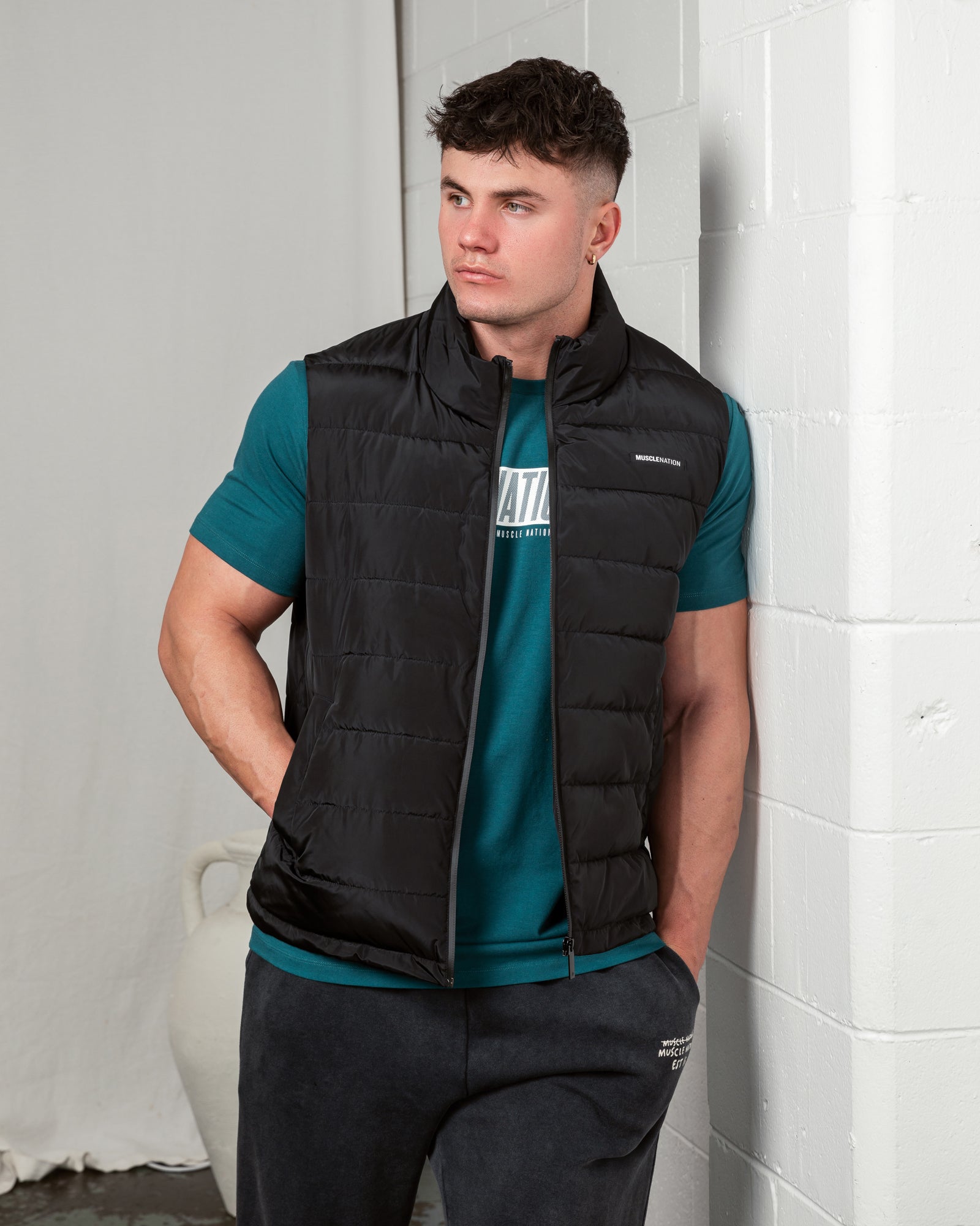 Unisex Puffer Vest-Muscle Nation
