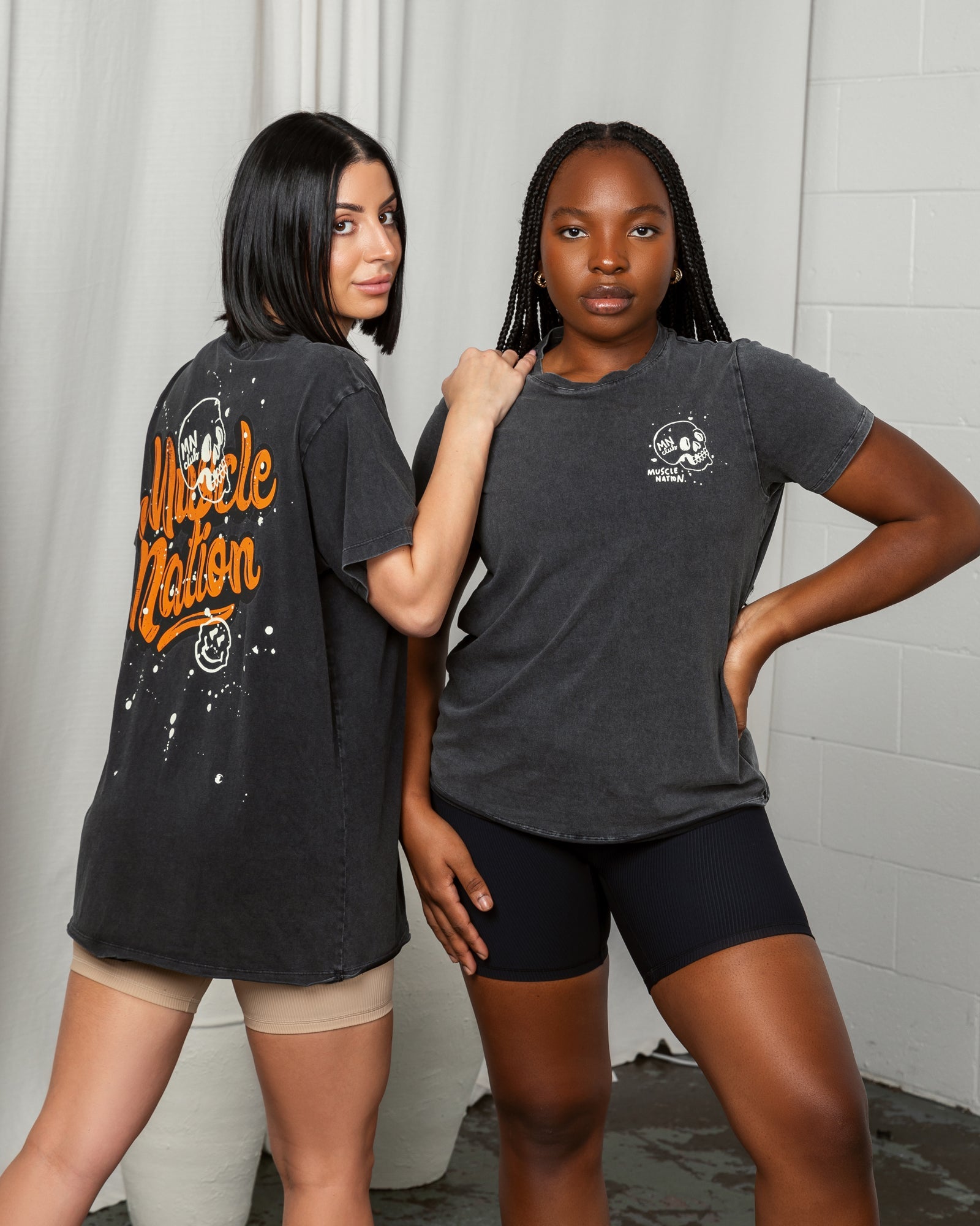 Womens Graffiti Vintage Tee-Muscle Nation