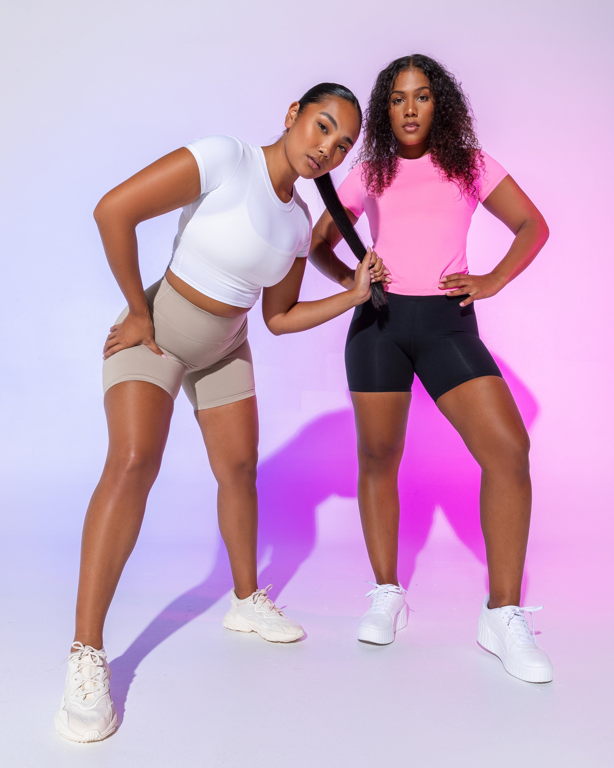 Everyday Cropped Tee & Regular Length Tee-Muscle Nation