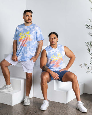 Neon Eagle Tie Dye Tank & Oversized Tee-Muscle Nation