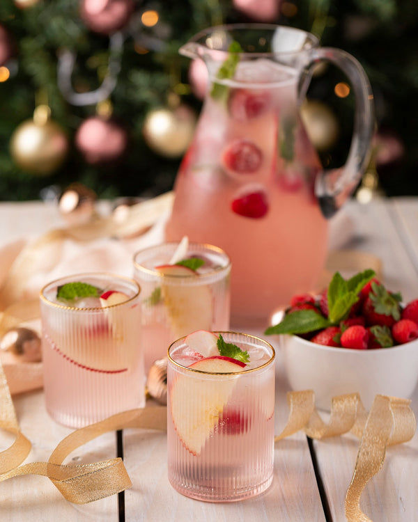Sparkling Strawberry Apple Mocktails-Muscle Nation