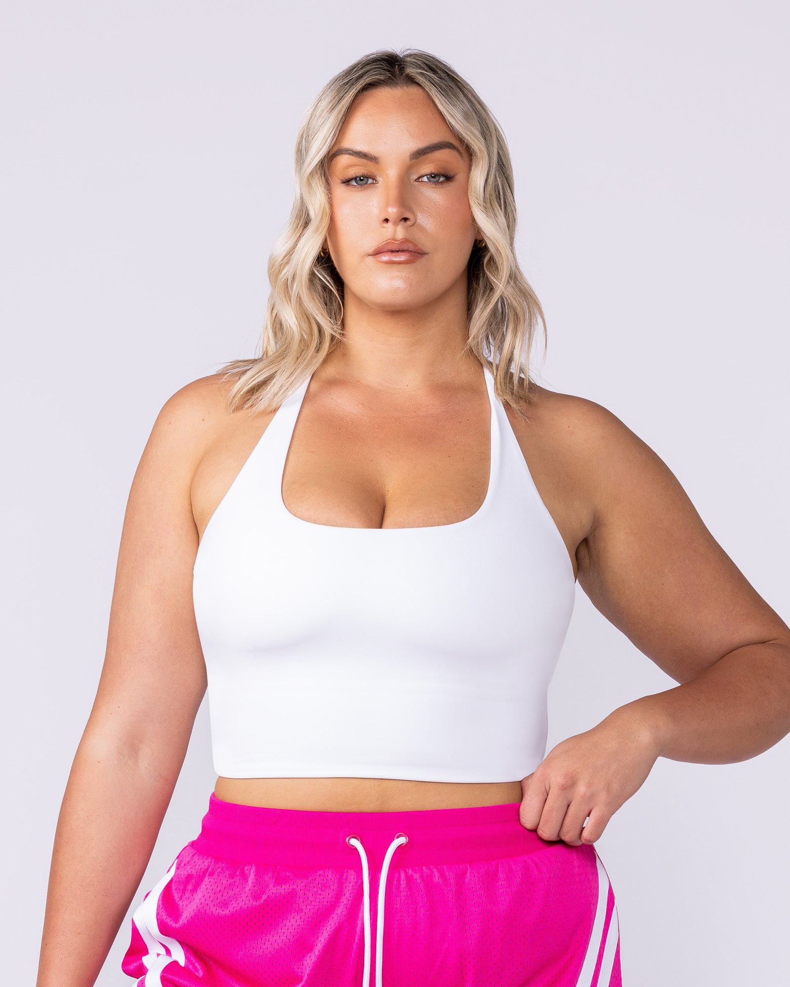 Captivate Bra Tank - White-Singlets & Tanks-XXS-1125109WHT-XXS-MNAPPRL45734-1-Muscle Nation