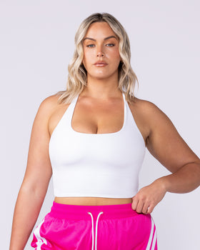 Captivate Bra Tank - White-Singlets & Tanks-XXS-1125109WHT-XXS-MNAPPRL45734-1-Muscle Nation