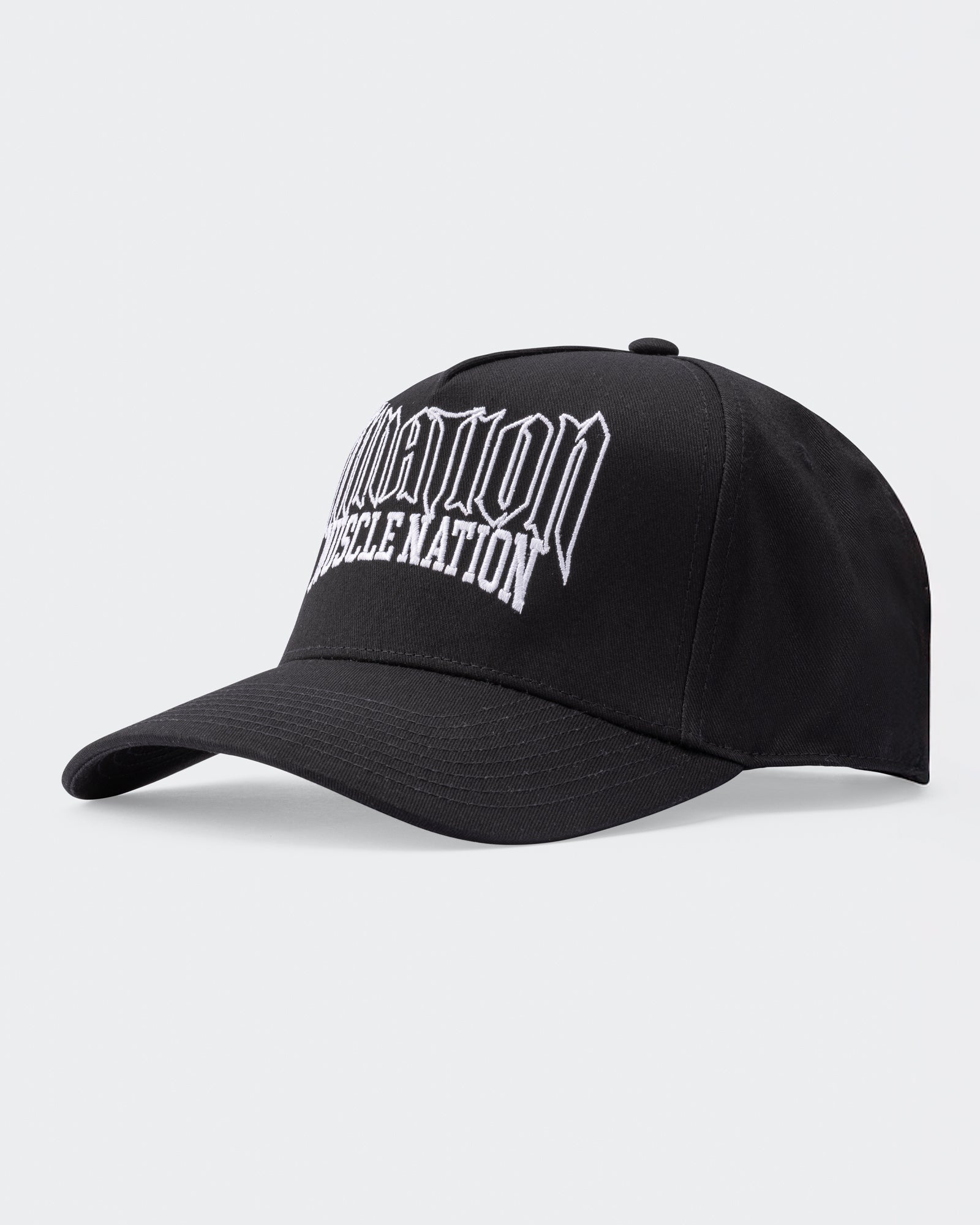 MN Worldwide Metal A-Frame Hat - Black-Accessories-Black-ACC1125241BLK-ONE-MNAPPRL48801-2-Muscle Nation
