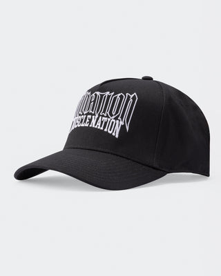MN Worldwide Metal A-Frame Hat - Black-Accessories-Black-ACC1125241BLK-ONE-MNAPPRL48801-2-Muscle Nation