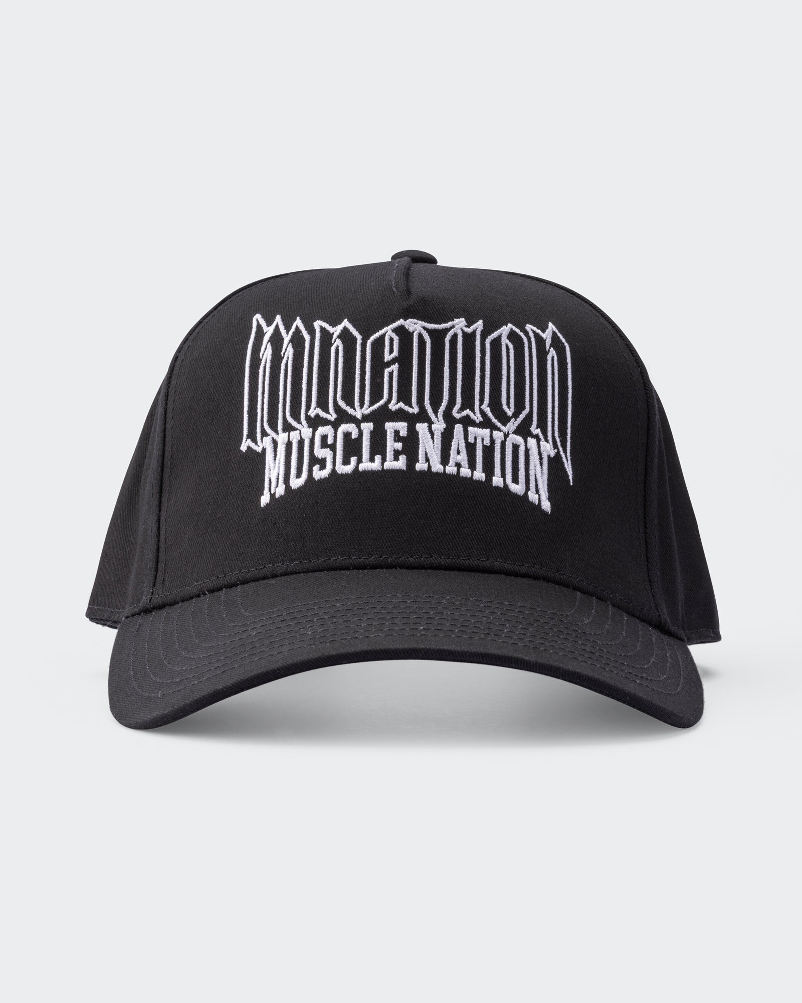 MN Worldwide Metal A-Frame Hat - Black-Accessories-Black-ACC1125241BLK-ONE-MNAPPRL48801-3-Muscle Nation
